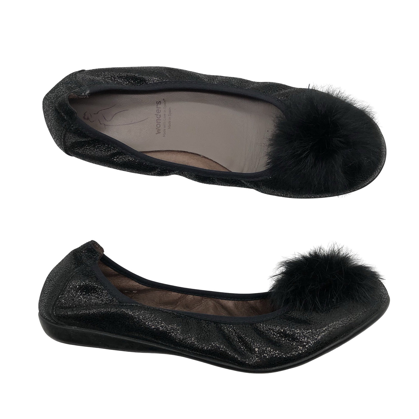 Naisten Wonders - Ballerinat, koko 40 - Musta (1)