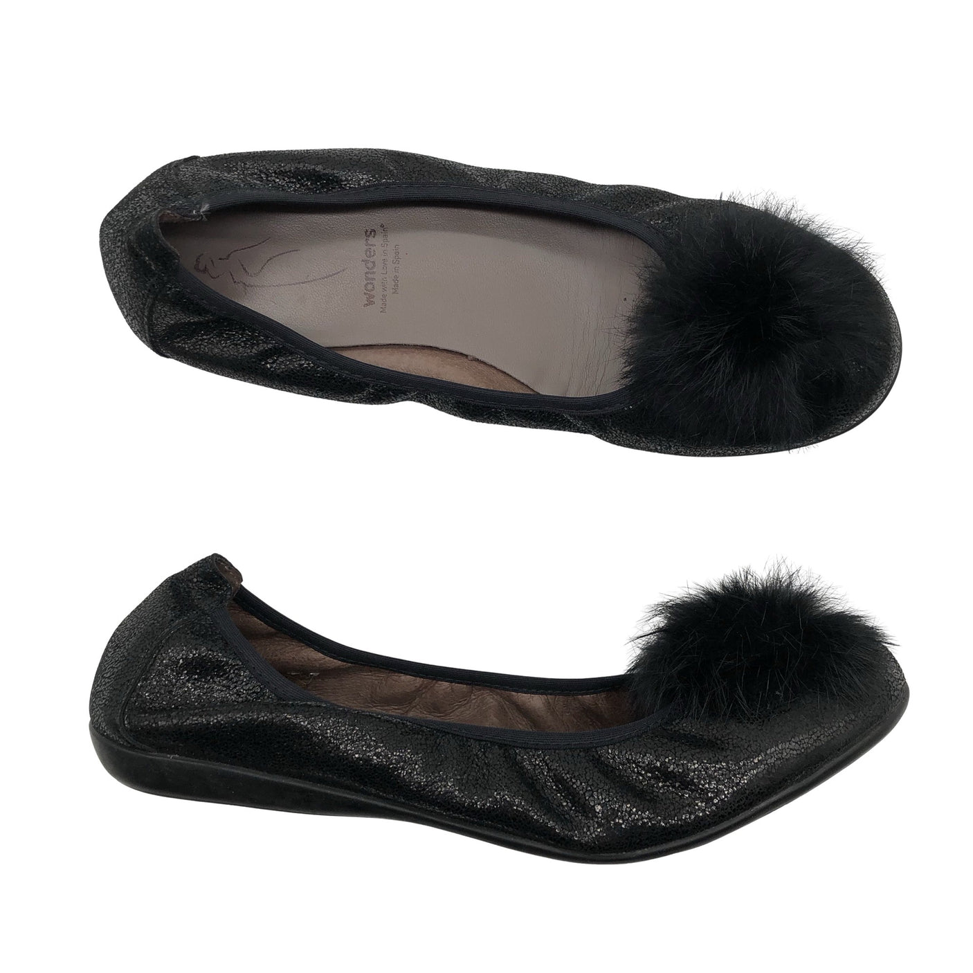 Naisten Wonders - Ballerinat, koko 40 - Musta (2)