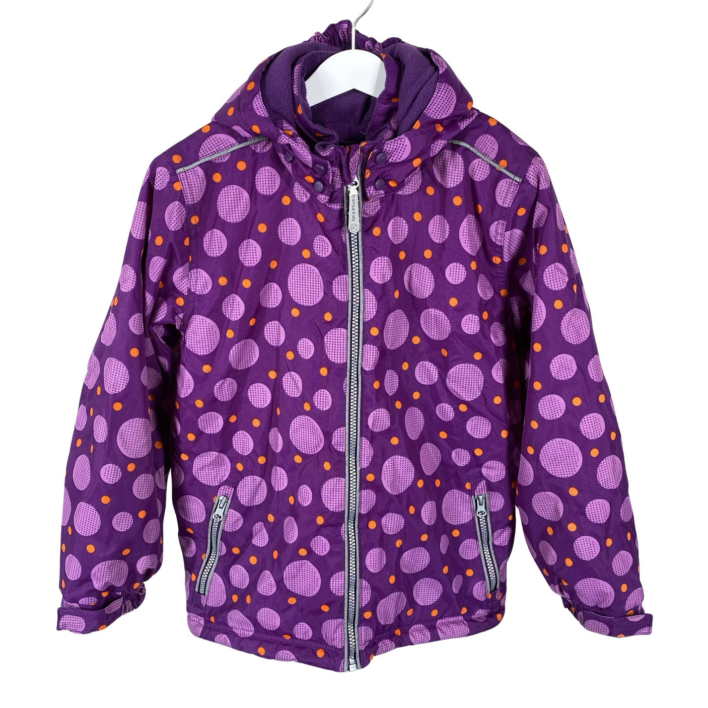 Tyttöjen Fransa - Toppatakki, koko 128 - 134 - Violetti (1)