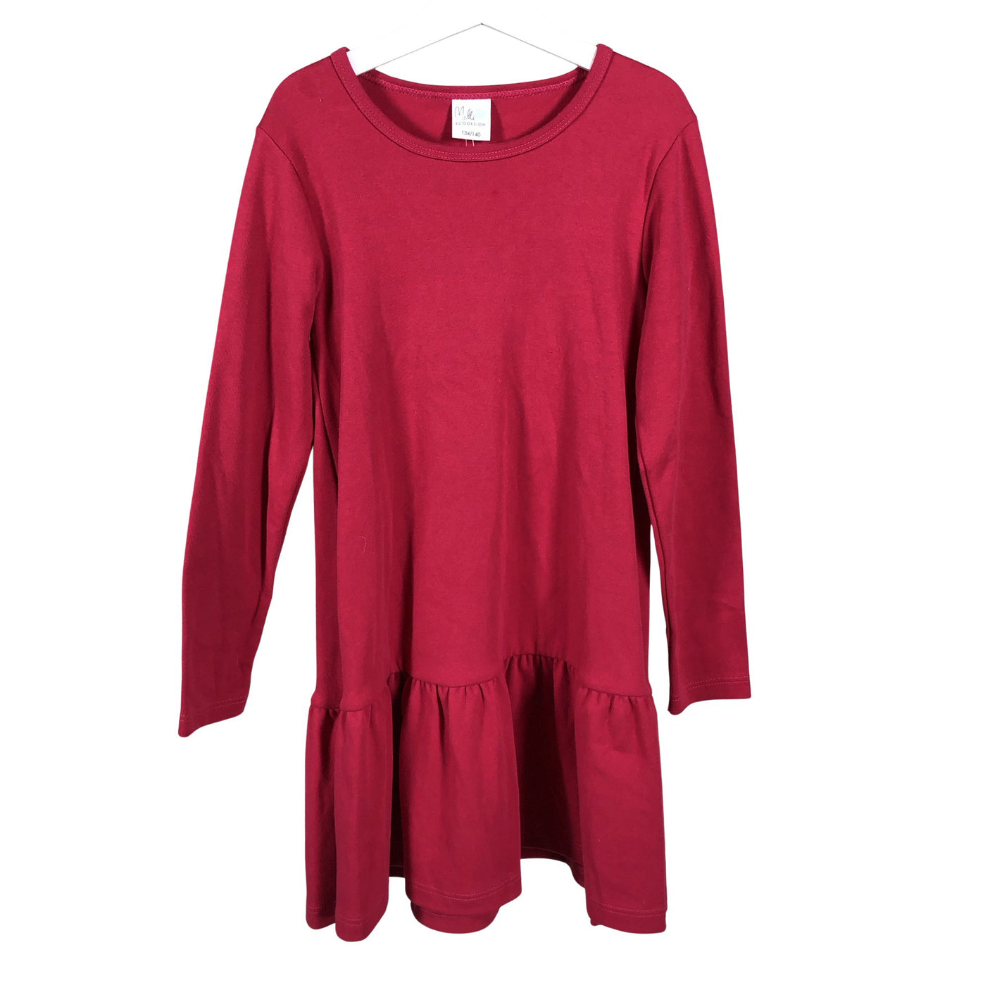 Tyttöjen Melli - Trikoomekko, koko 134 - 140 - Pinkki (1)