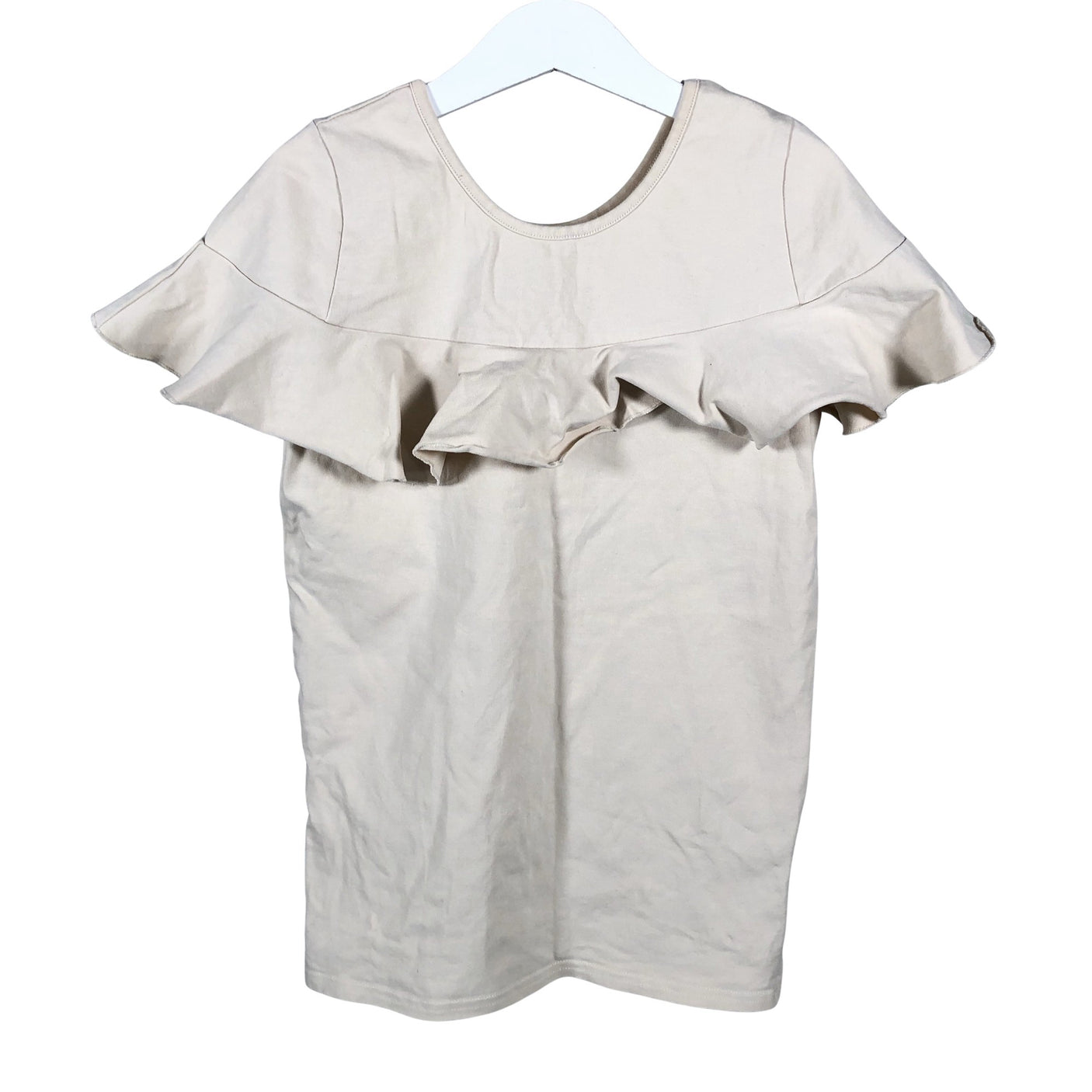 Tyttöjen Gugguu - Trikootoppi, koko 140 - 146 - Beige (1)