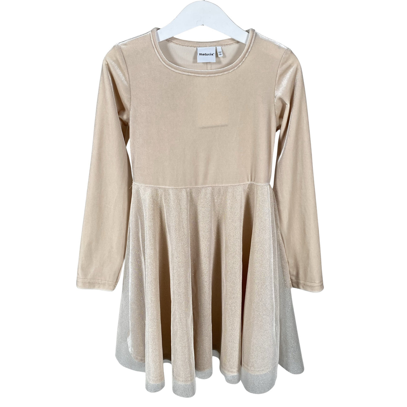 Tyttöjen Metsola - Juhlamekko, koko 122 - 128 - Beige (1)
