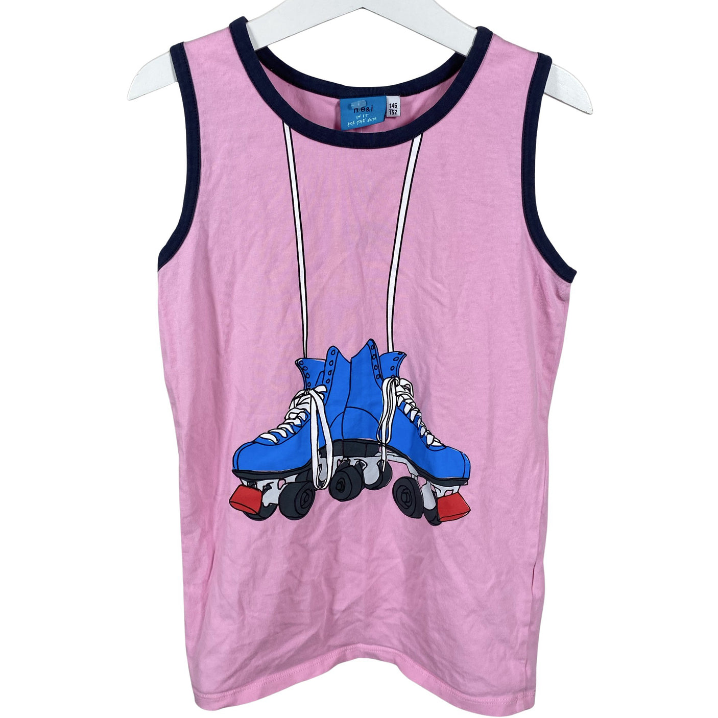 Tyttöjen me&i - Trikootoppi, koko 140 - 146 - Vaaleanpunainen (1)