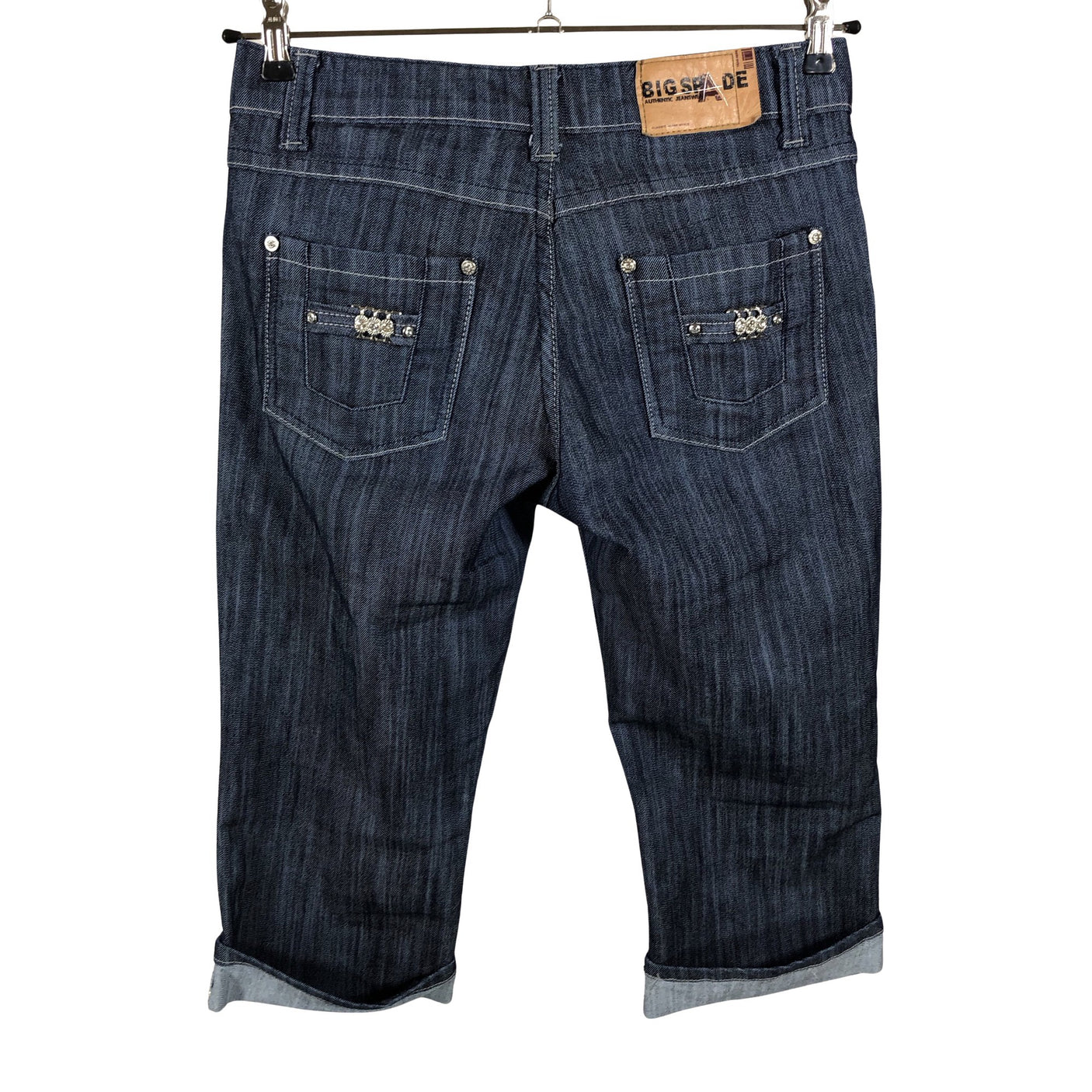 Naisten Big Spade Jeans - Farkkucaprit, koko 38 - Sininen (2)