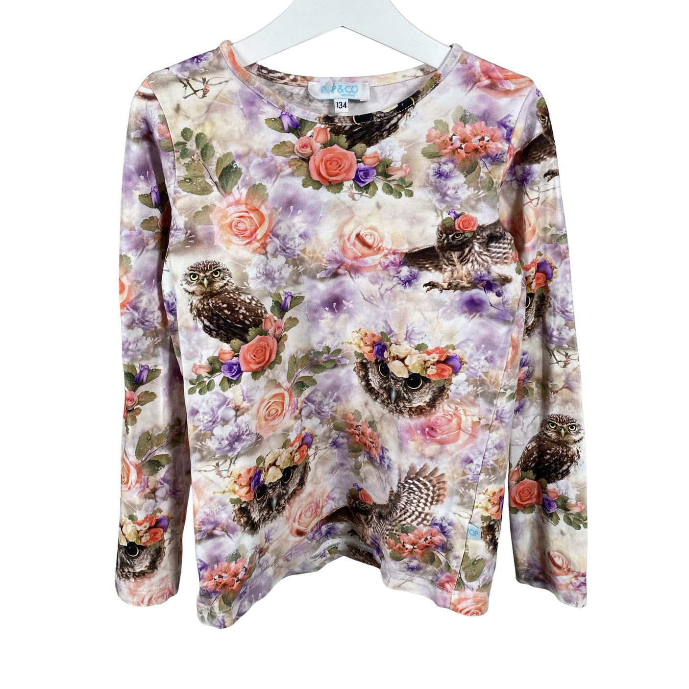 Tyttöjen Pop & Co Helsinki - Trikoopaita, koko 128 - 134 - Violetti (1)
