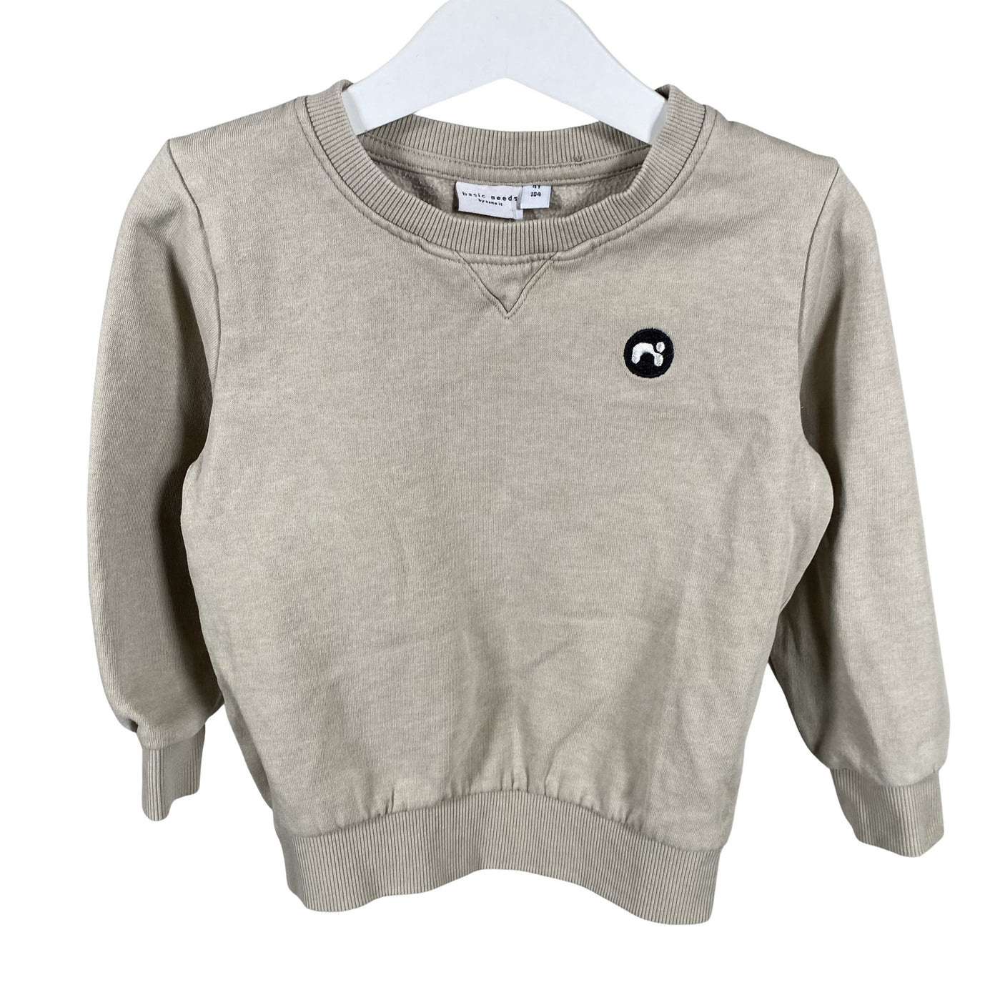 Unisex Name It - Collegepaita, koko 98 - 104 - Beige (1)