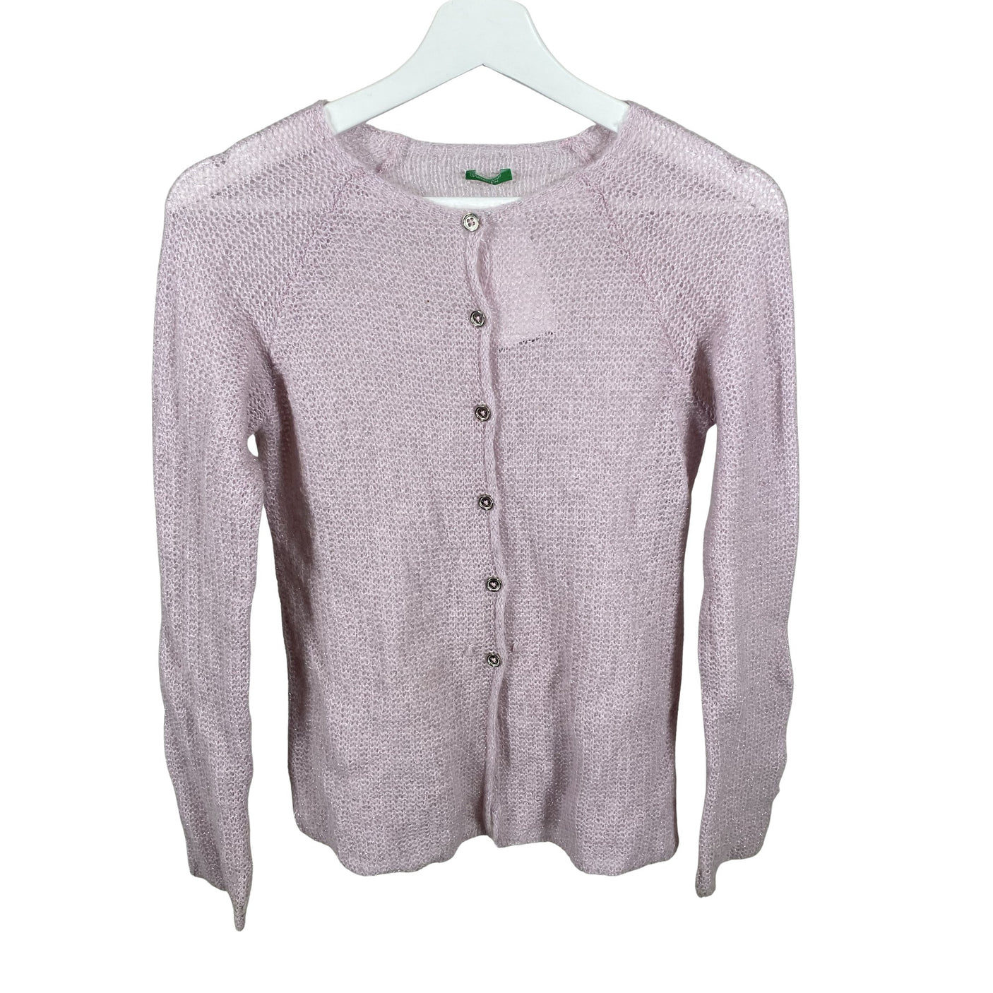 Tyttöjen Benetton - Neuletakki, koko 158 - 164 - Violetti (1)