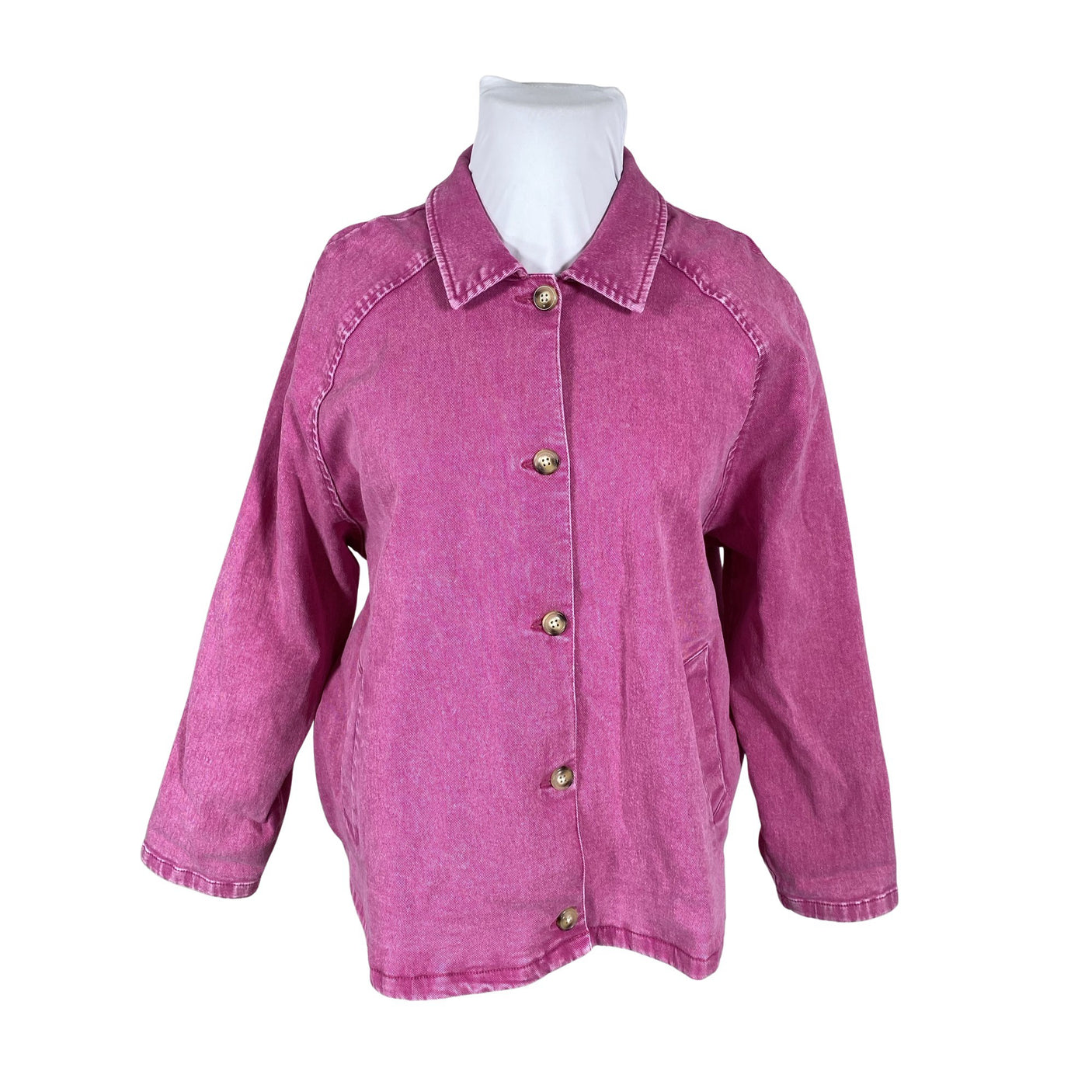 Naisten Ulla Popken - Farkkutakki, koko 56 - Pinkki (1)