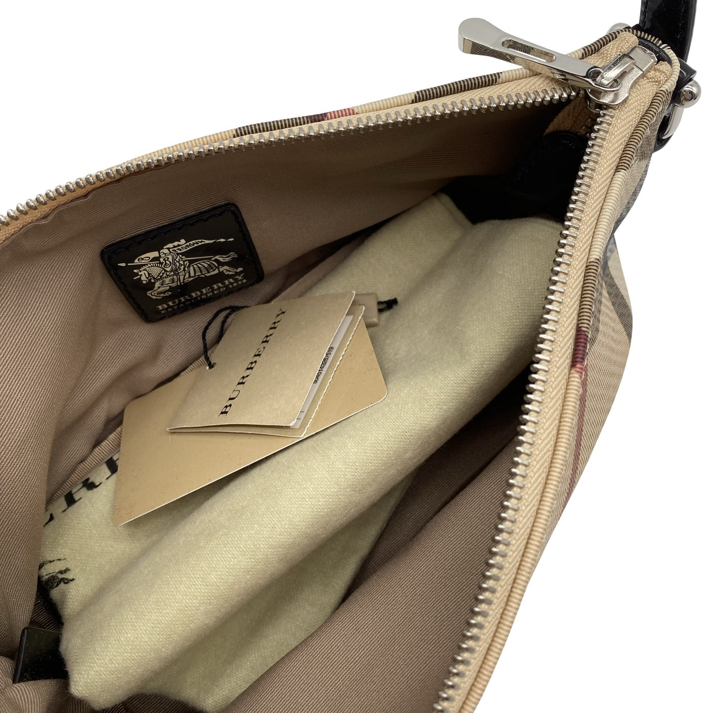 Naisten Burberry - Käsilaukku, koko Mini - Beige (3)