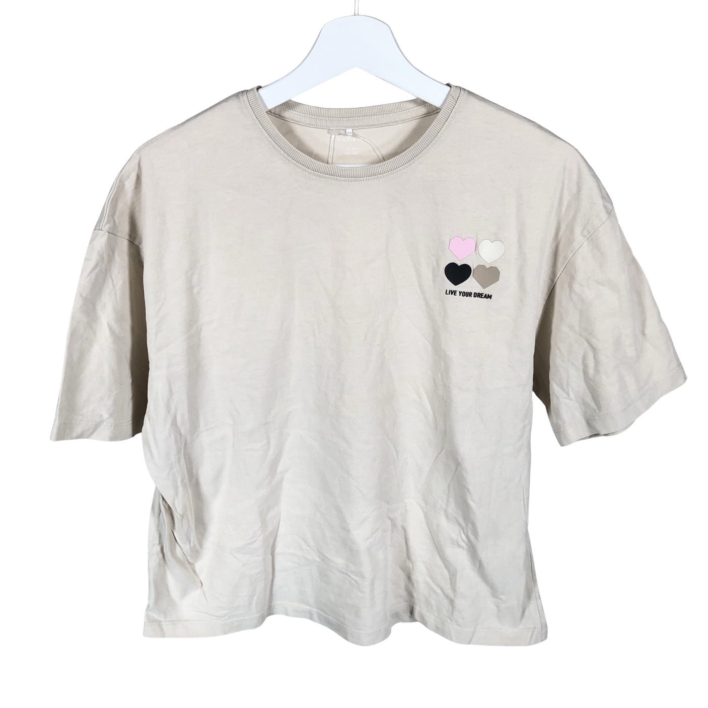 Unisex Name It - T-paita, koko 158 - 164 - Beige (1)