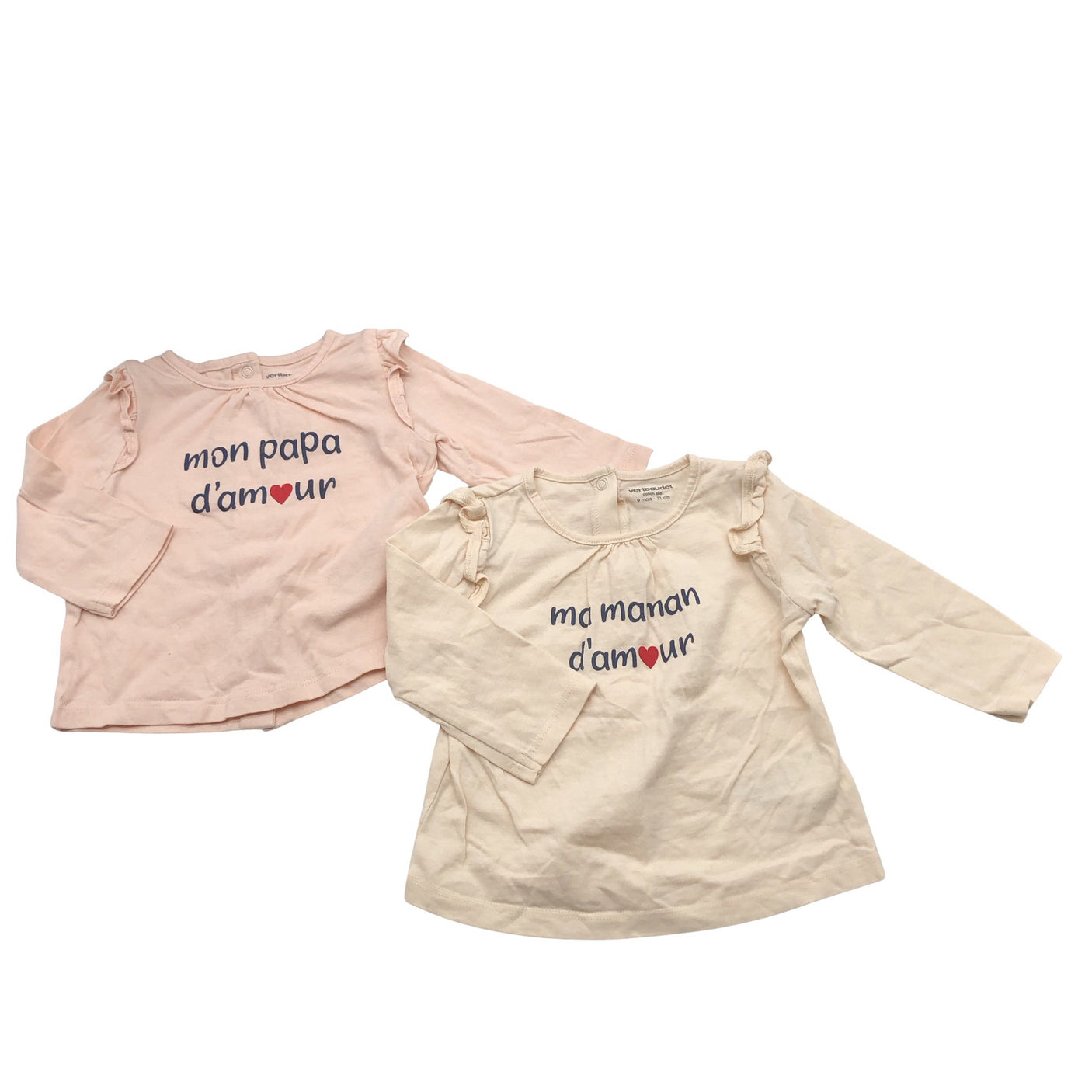 Tyttöjen Vertbaudet - Trikoopaita, koko 68 - 74 - Vaaleanpunainen (1)