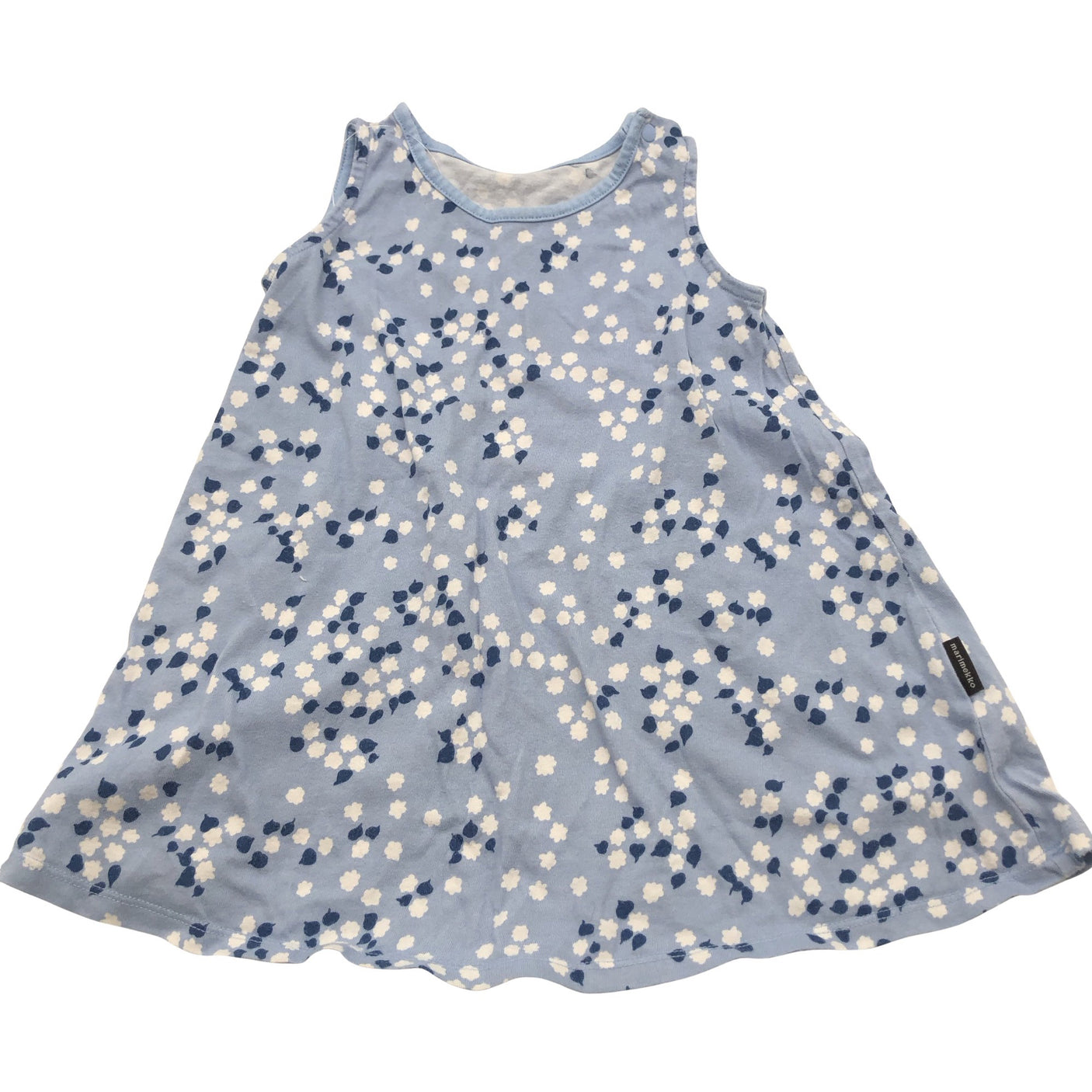Tyttöjen Marimekko - Trikoomekko, koko 80 - 86 - Sininen (1)