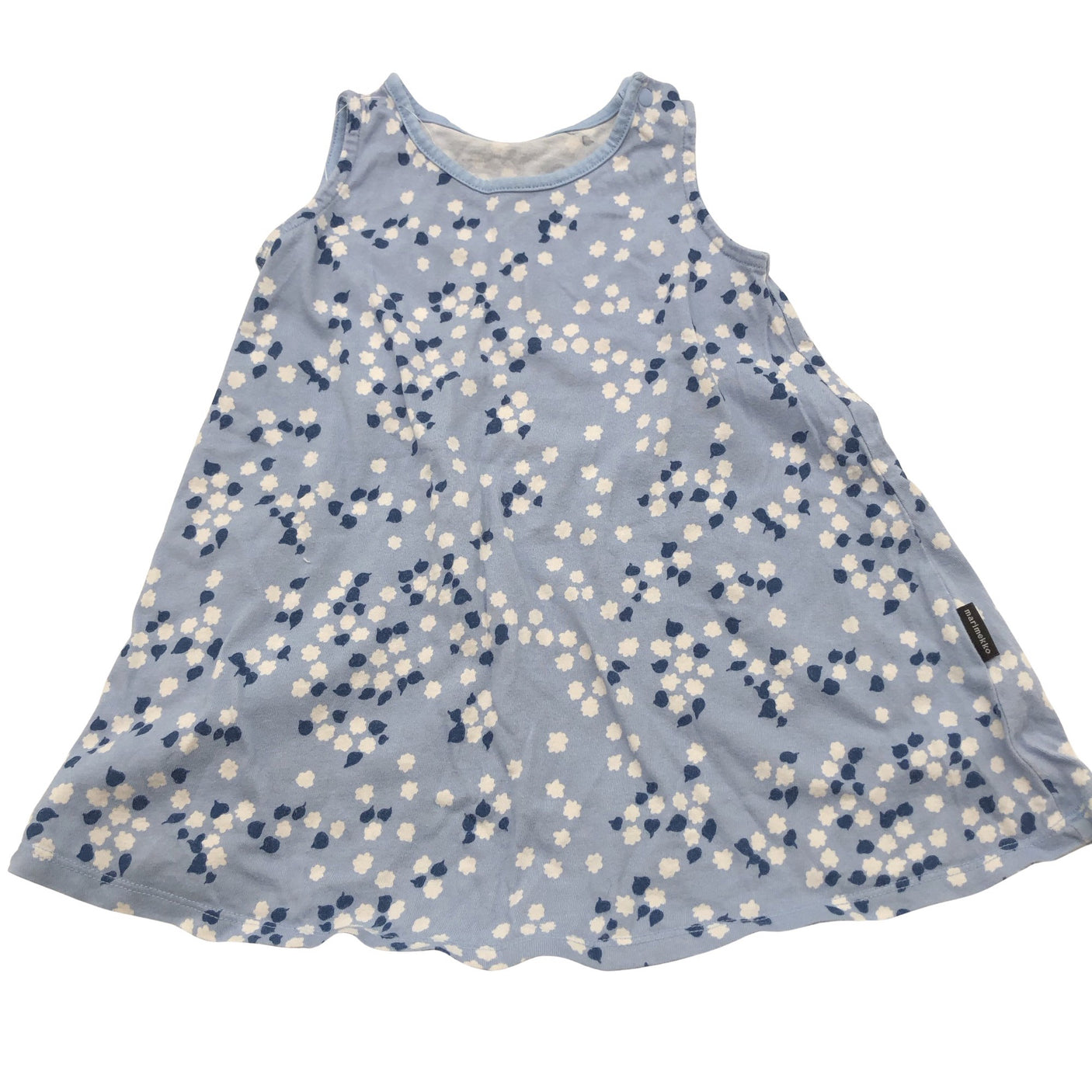 Tyttöjen Marimekko - Trikoomekko, koko 80 - 86 - Sininen (2)