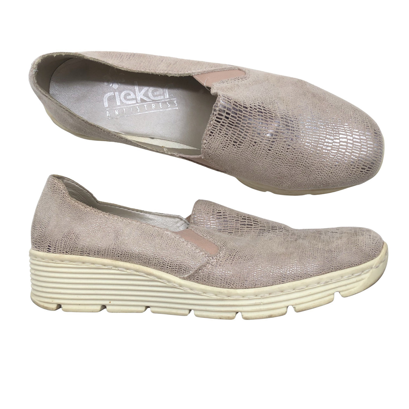 Miesten Rieker - Loaferit, koko 38 - Beige (2)