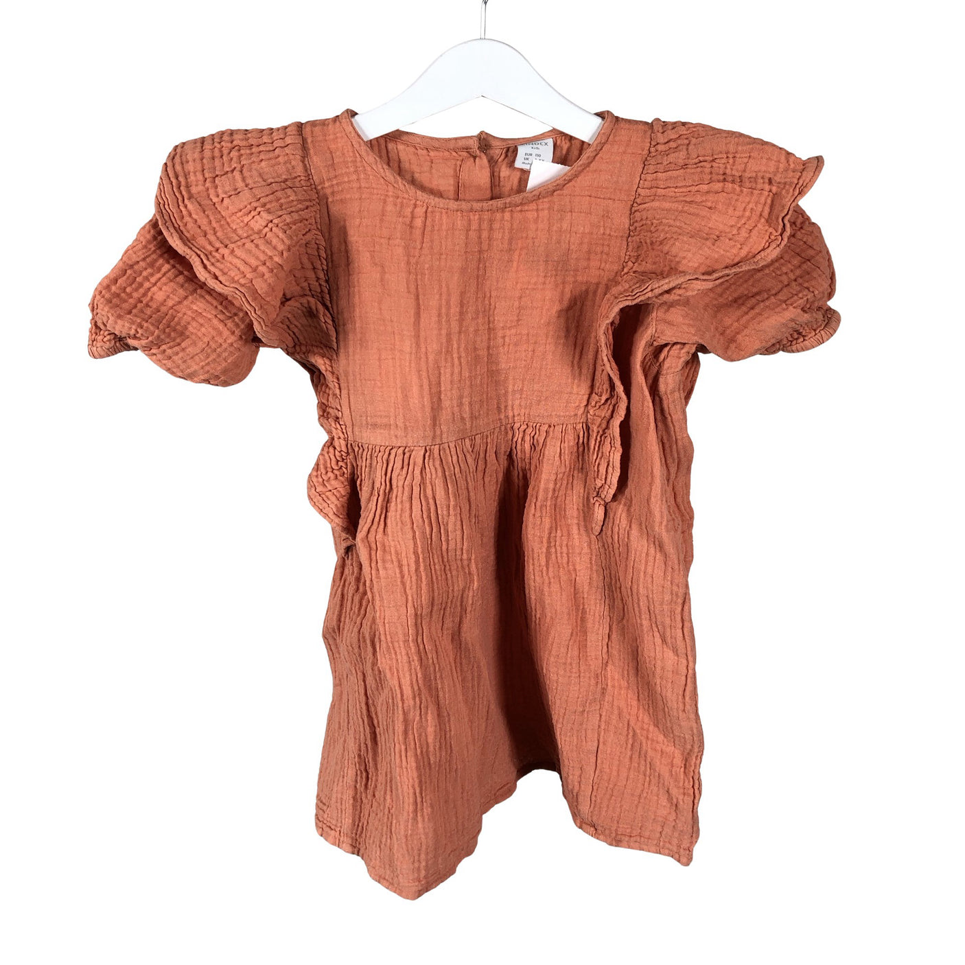 Tyttöjen Lindex - Kangasmekko, koko 104 - 110 - Vaaleanpunainen (1)