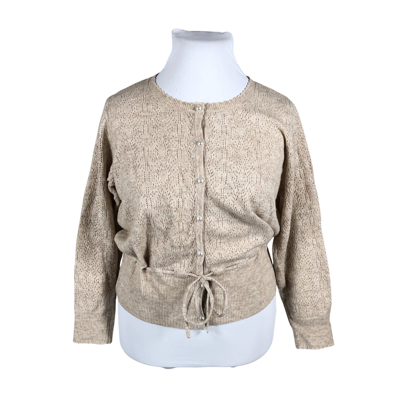 Naisten Cream - Neuletakki, koko 40 - Beige (2)