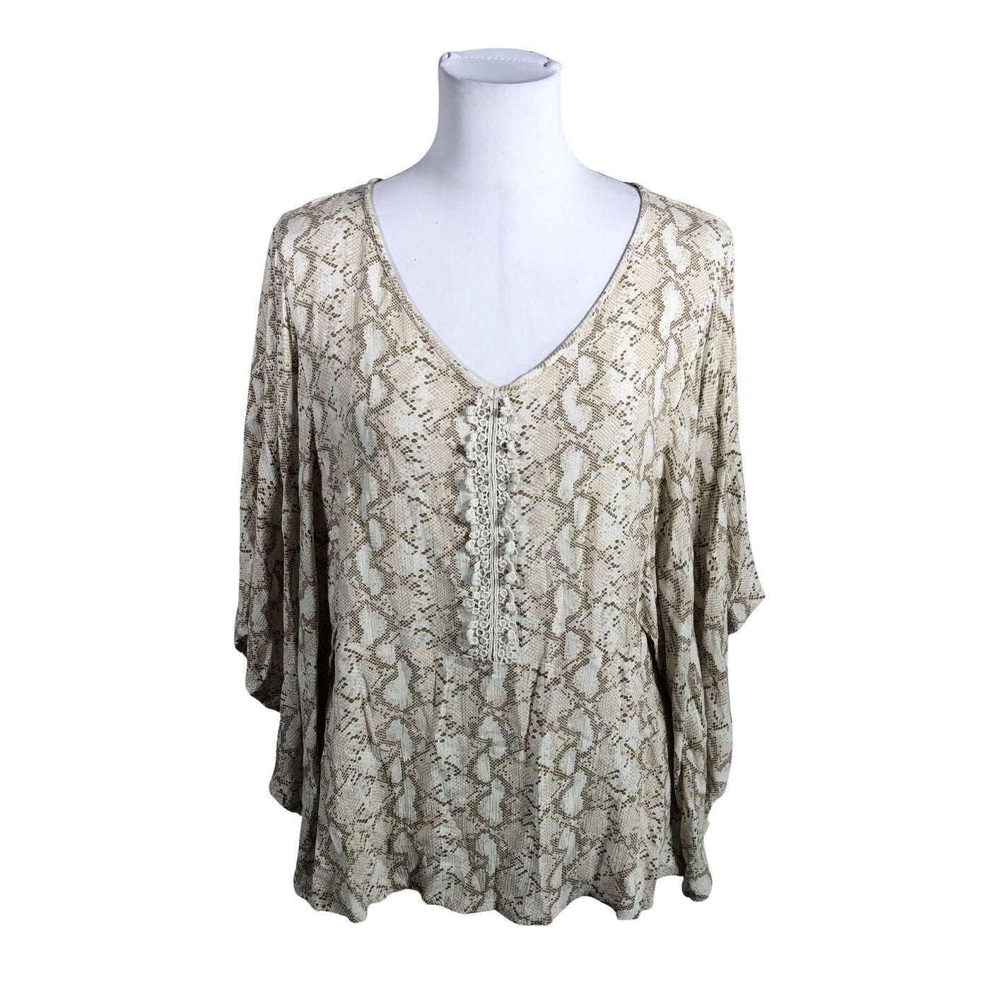 Naisten Cream - Lyhythihainen pusero, koko 40 - Beige (1)