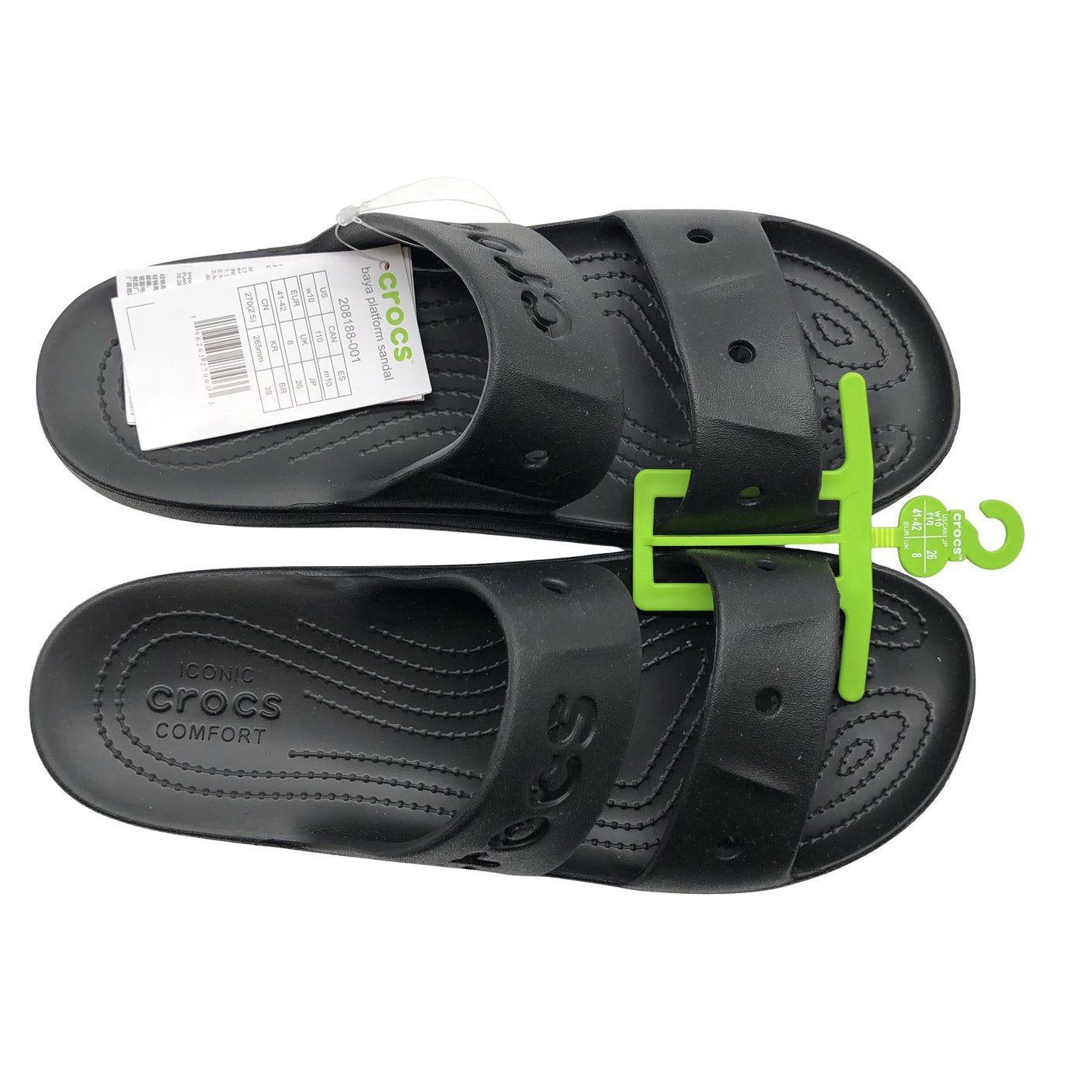 Naisten Crocs - Sandaalit, koko 41 - Musta (1)