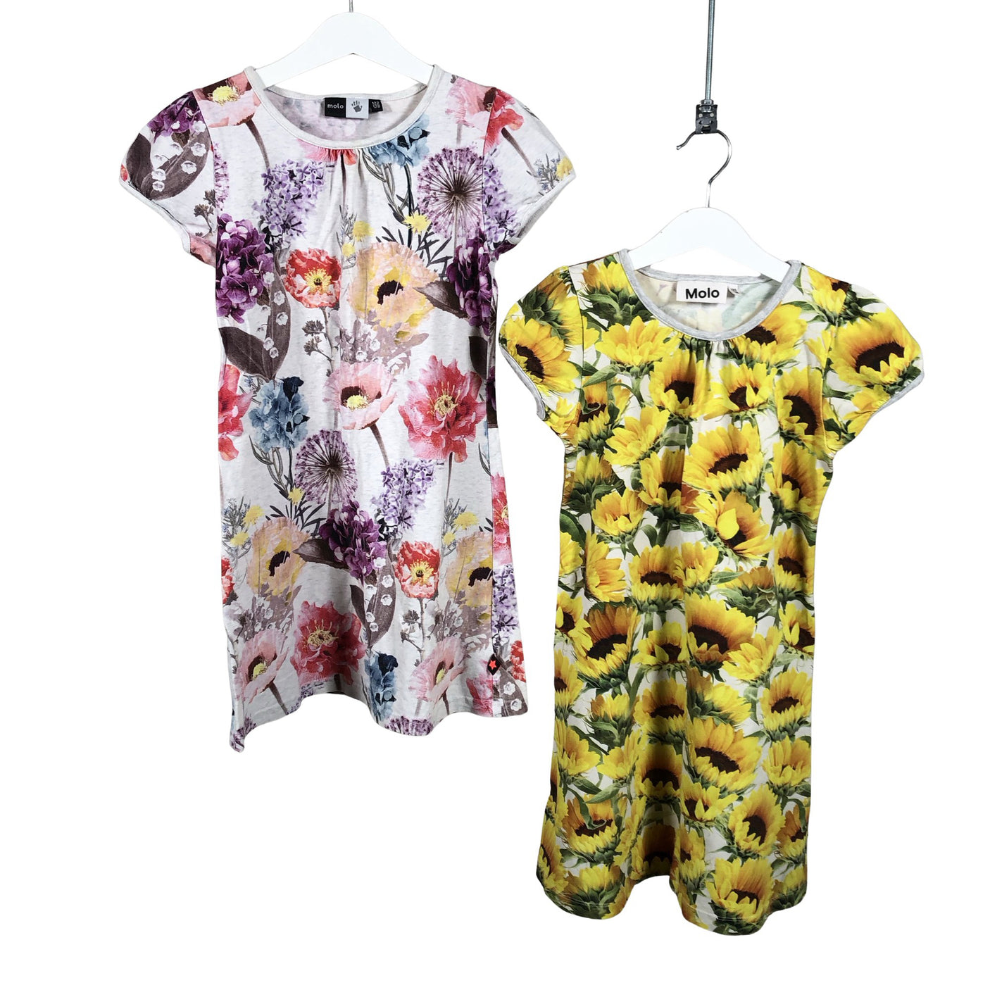 Tyttöjen Molo Kids - Trikoomekko, koko 122 - 128 - Keltainen (1)