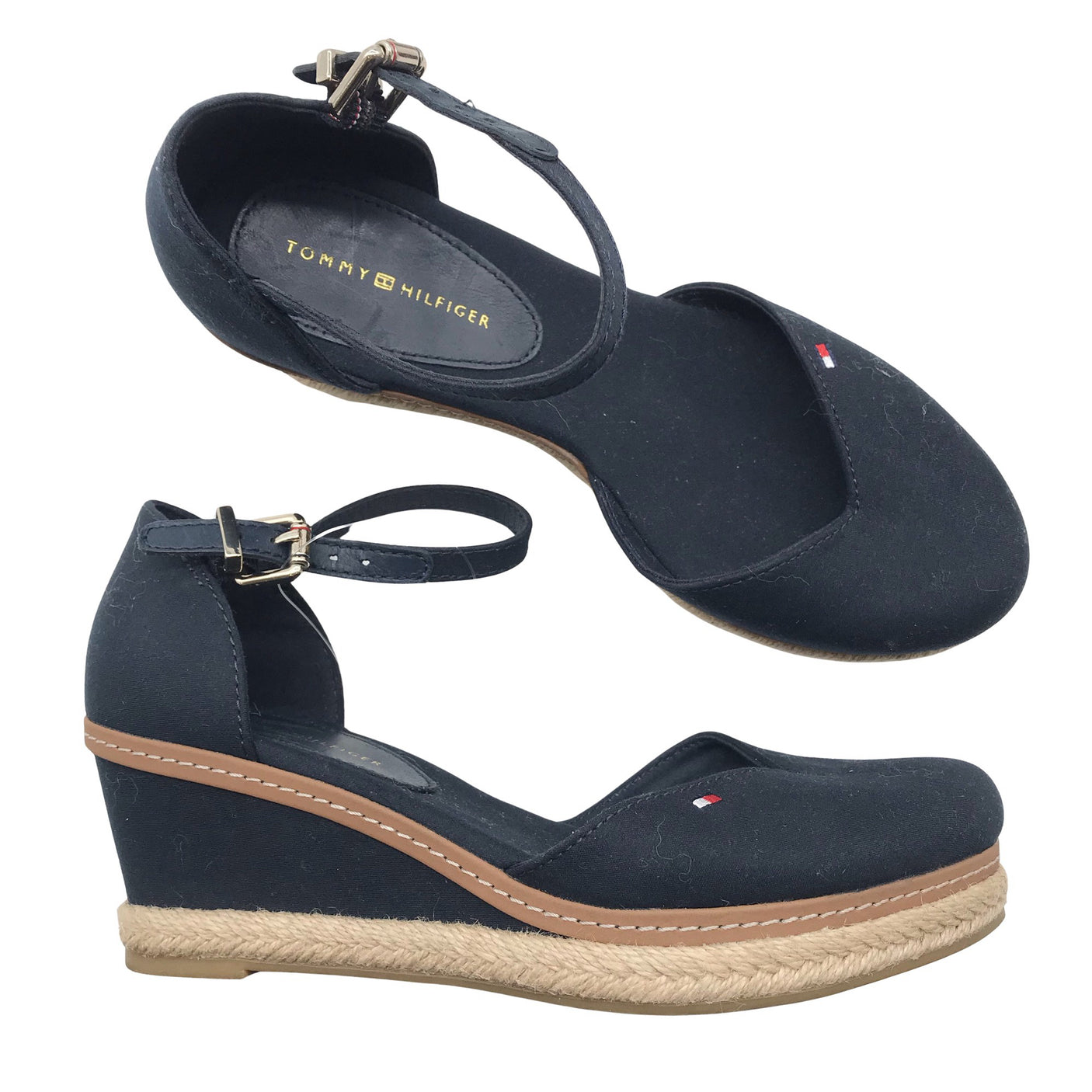 Naisten Tommy Hilfiger - Kiilakorkosandaalit, koko 36 - Sininen (2)
