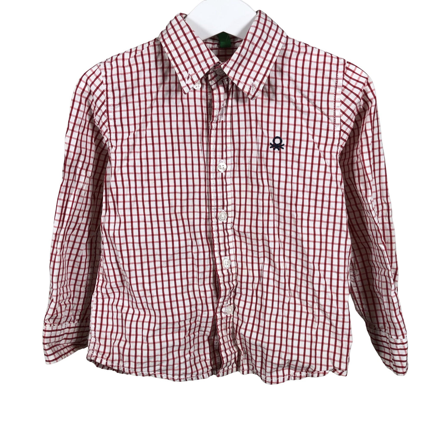 Poikien Benetton - Kauluspaita, koko 98 - 104 - Punainen (1)