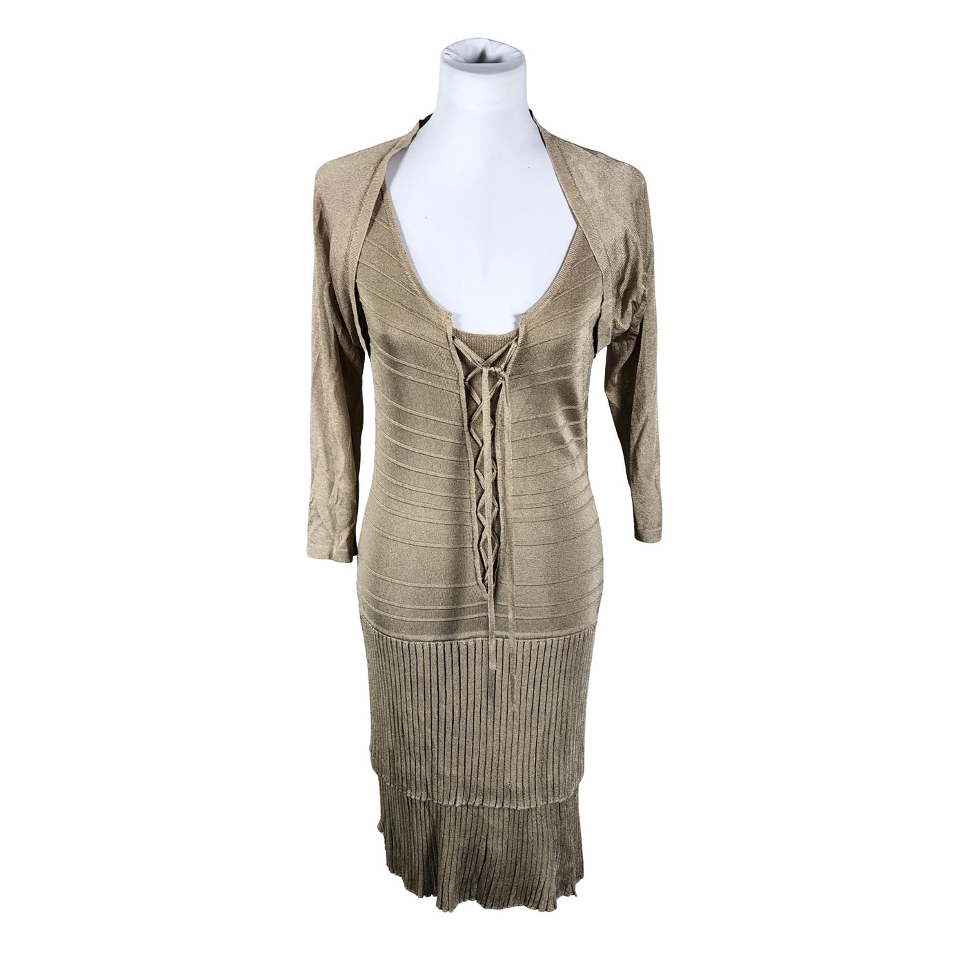 Naisten Luisa Spagnoli - Neulemekko, koko 38 - Beige (1)