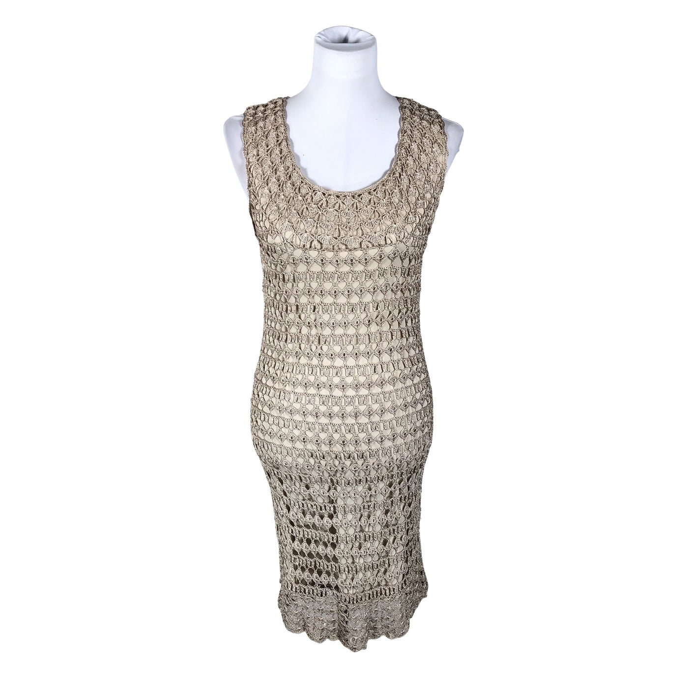 Naisten s.Oliver - Neulemekko, koko 38 - Beige (1)