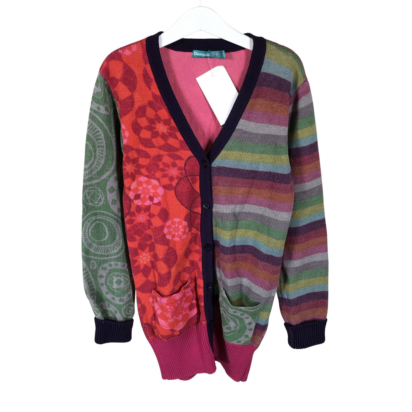 Tyttöjen Desigual - Neuletakki, koko 146 - 152 - Pinkki (1)