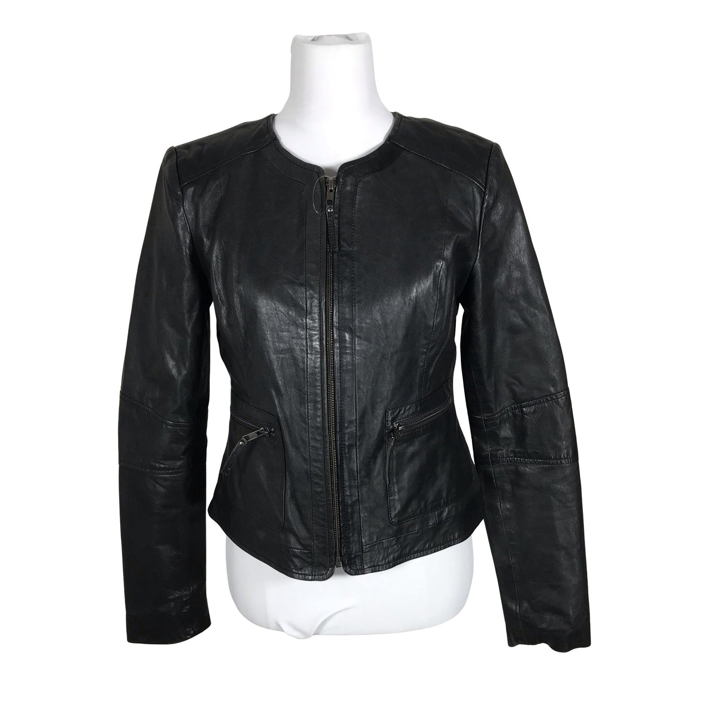 Naisten Woman By Earn - Nahkatakki, koko 38 - Musta (2)