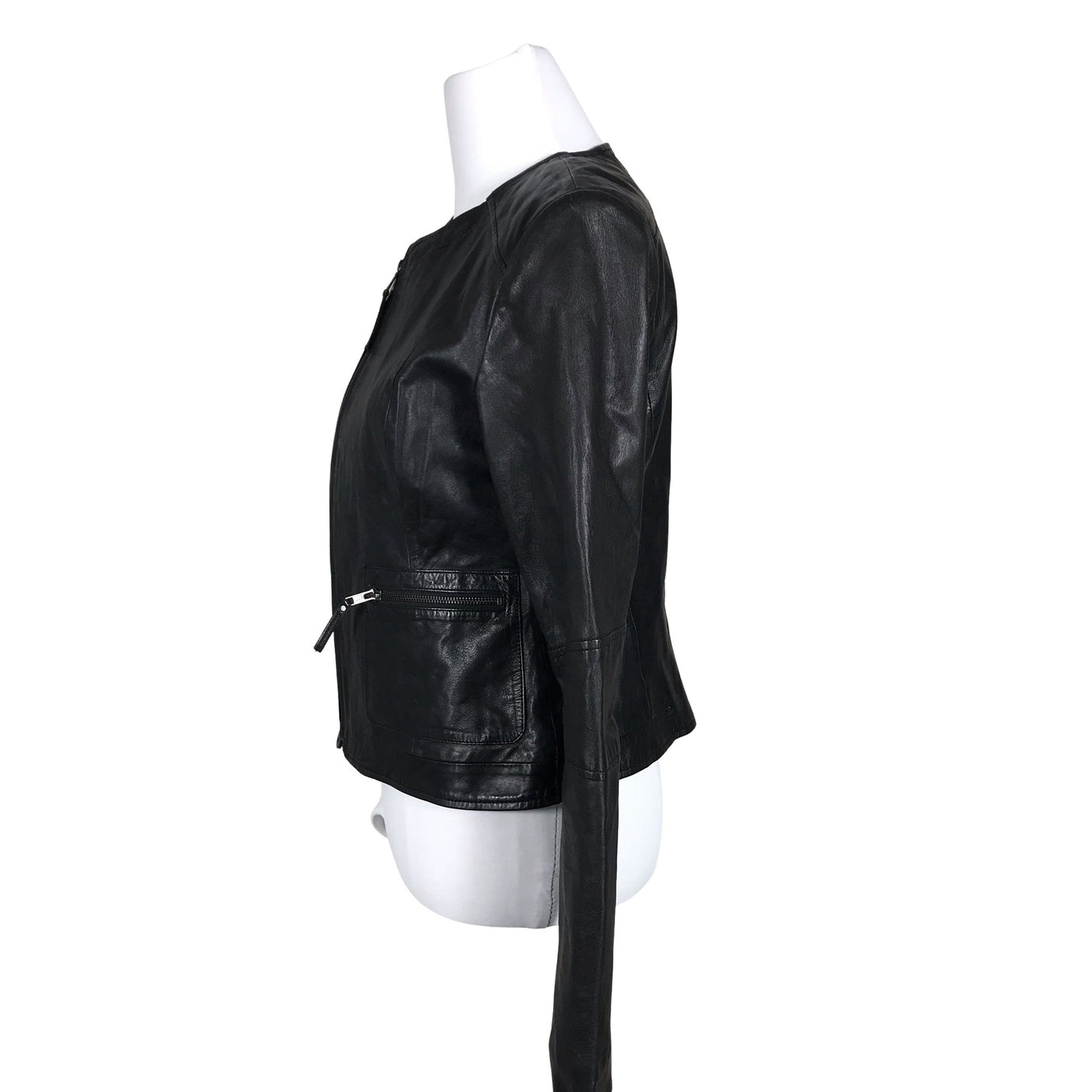 Naisten Woman By Earn - Nahkatakki, koko 38 - Musta (4)