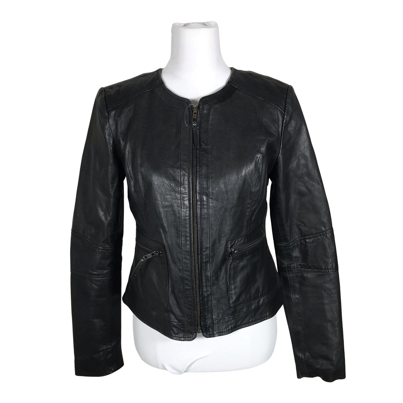 Naisten Woman By Earn - Nahkatakki, koko 38 - Musta (3)