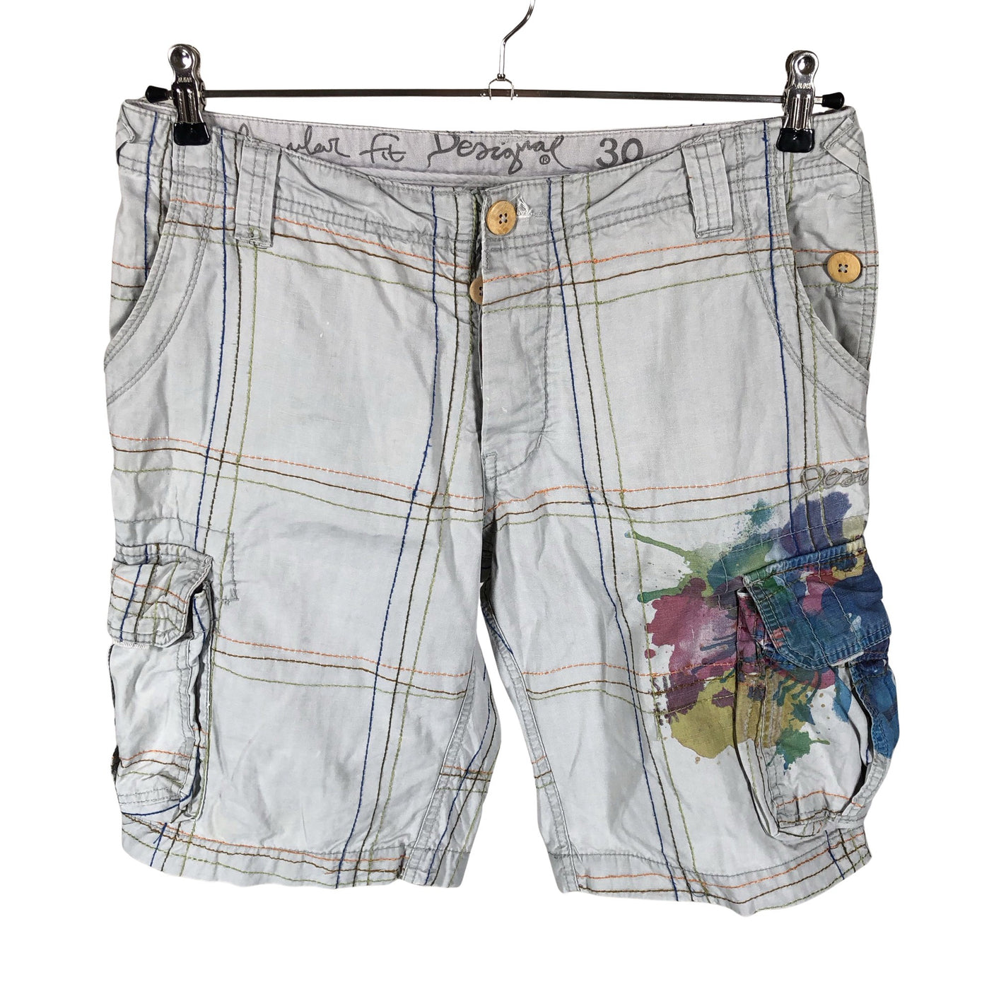 Miesten Desigual - Shortsit, koko W30 - Harmaa (1)