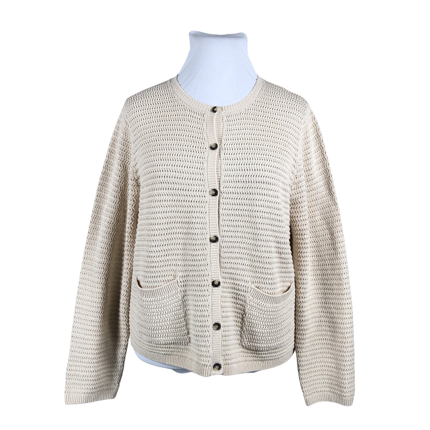 Naisten Selected - Neuletakki, koko 44 - Beige (1)