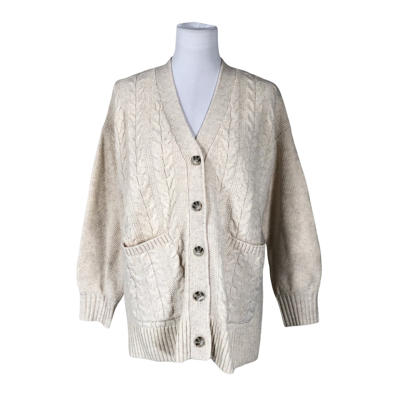 Naisten Nanso - Neuletakki, koko 34 - Beige (1)