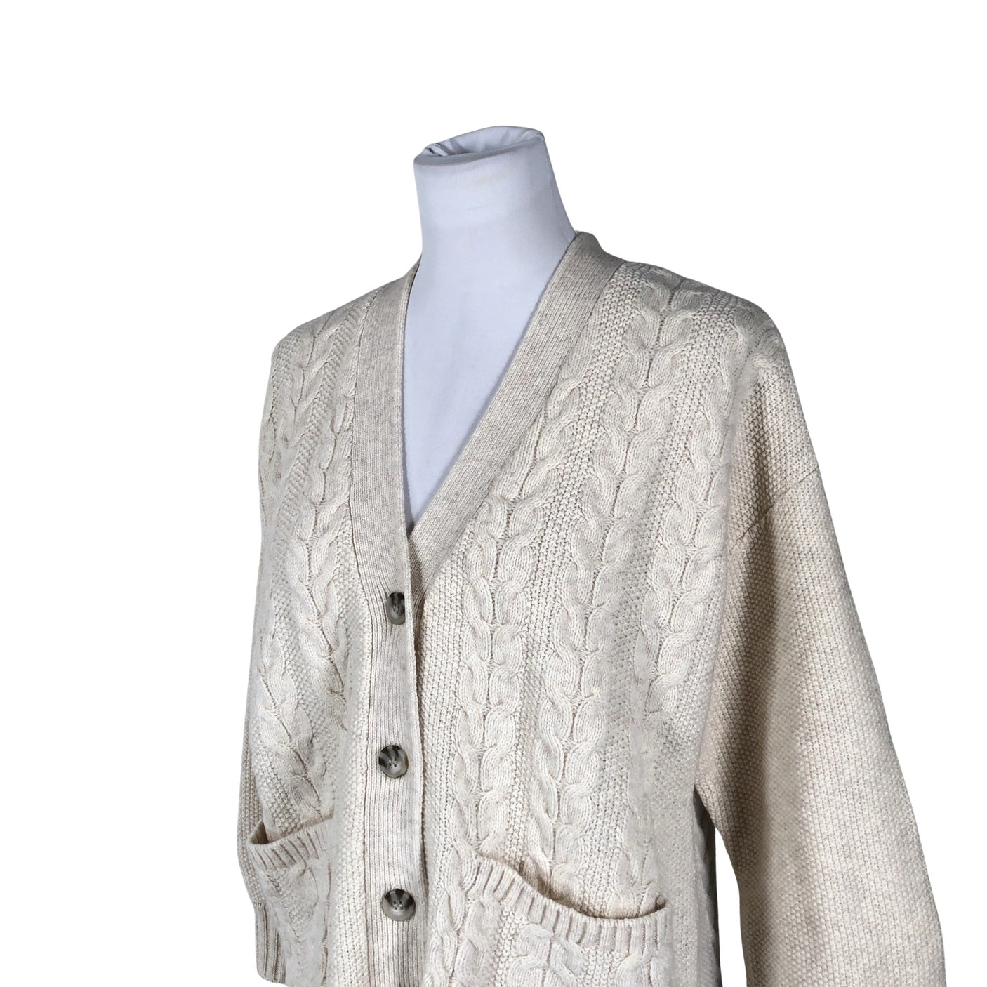 Naisten Nanso - Neuletakki, koko 34 - Beige (2)