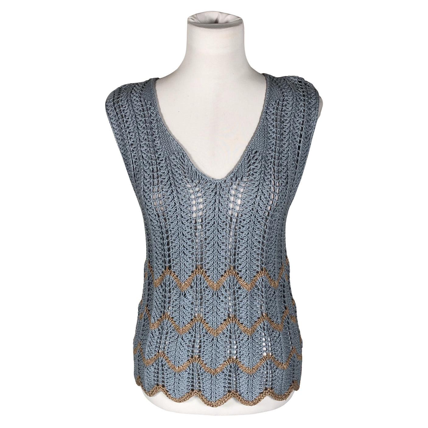 Naisten Handmade - Toppi, koko 38 - Vaaleansininen (1)