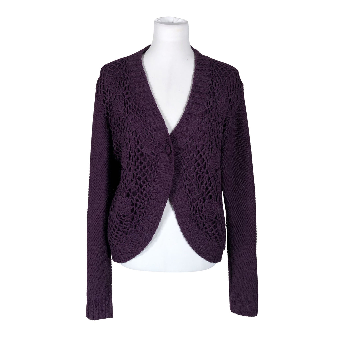 Naisten BM Collection - Neuletakki, koko 40 - Violetti (1)