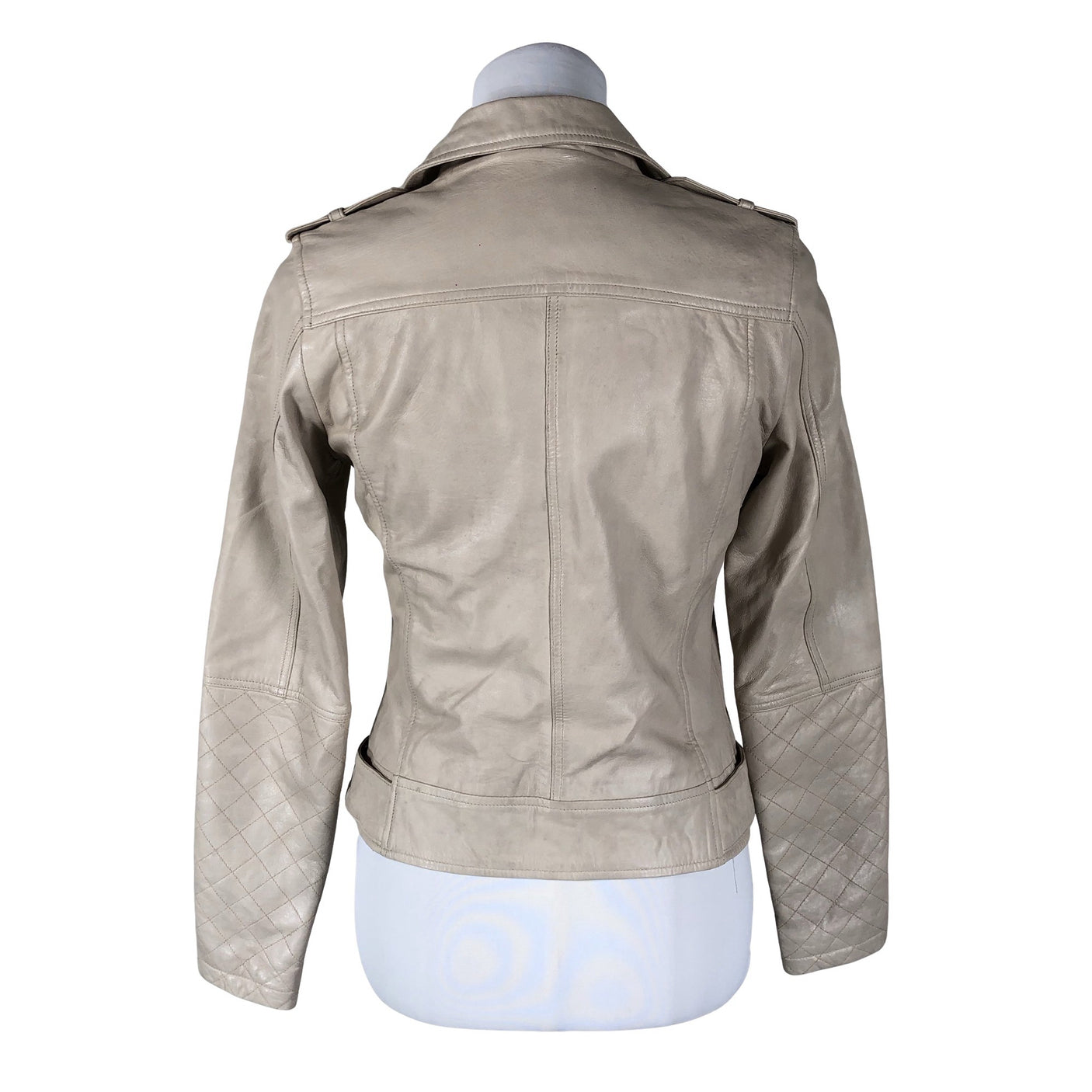 Naisten Nümph - Nahkatakki, koko 36 - Beige (2)
