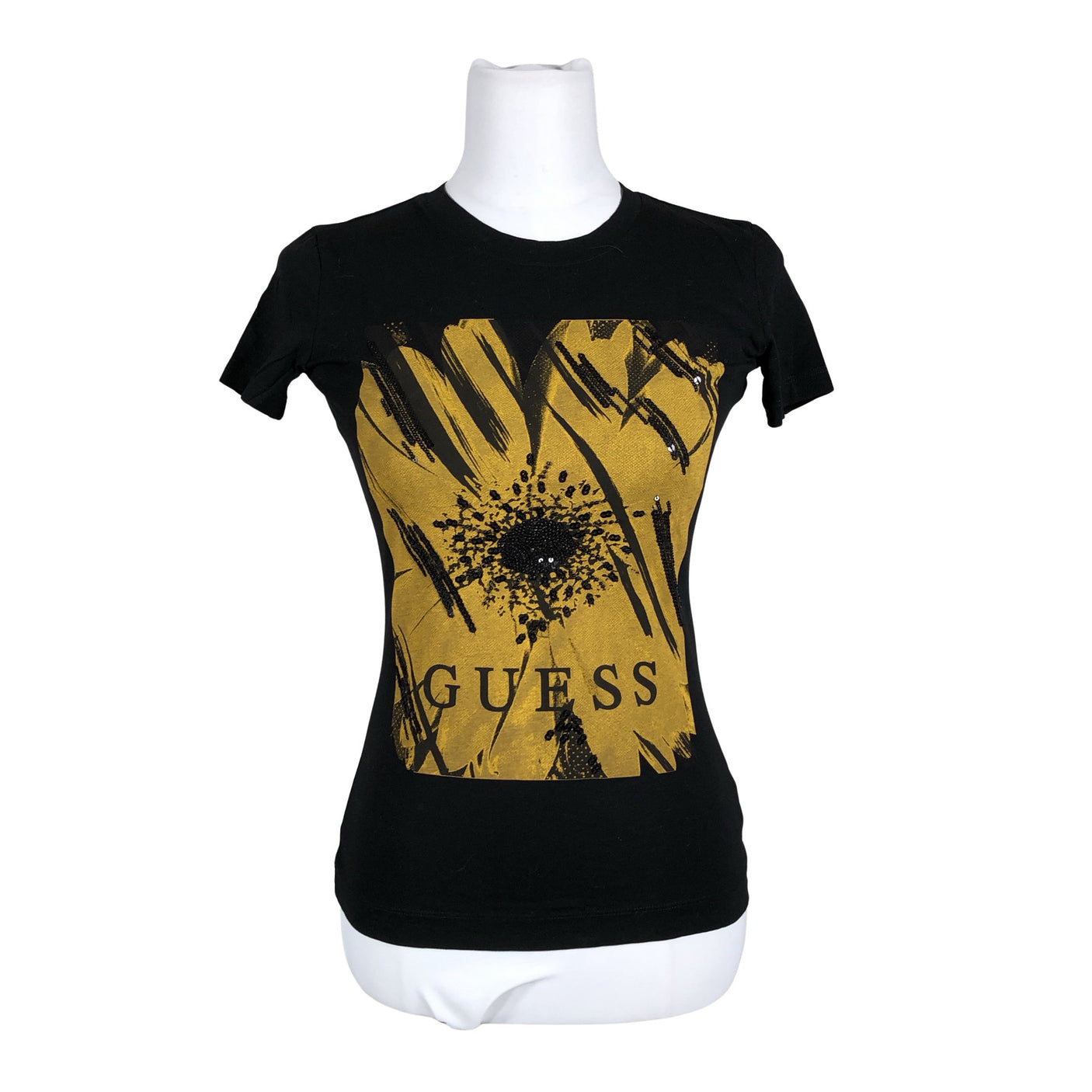 Naisten Guess - T-paita, koko 36 - Musta (1)