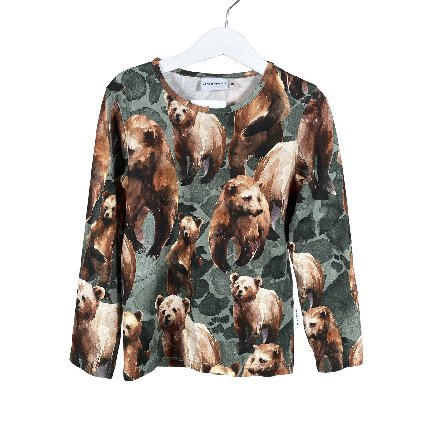 Unisex Versonpuoti - Trikoopaita, koko 122 - 128 - Vihreä (1)