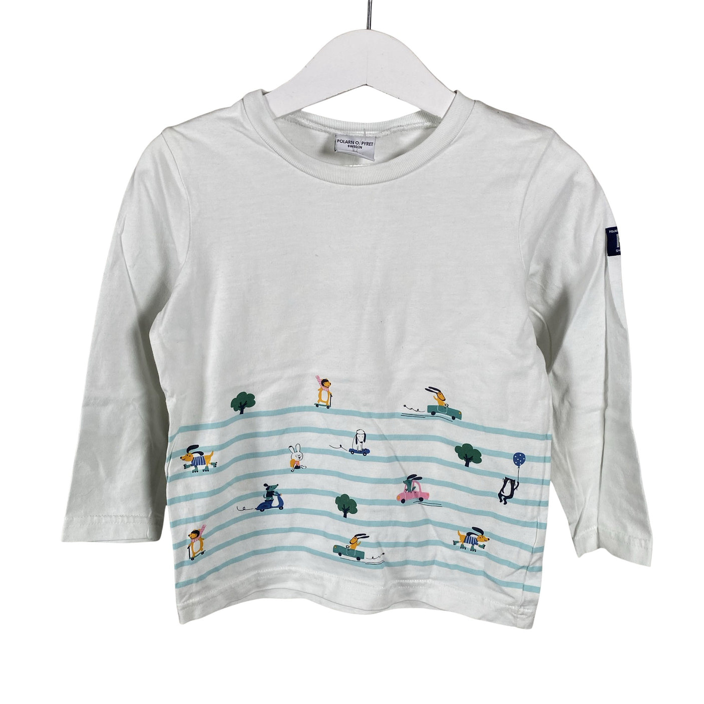 Unisex Polarn O. Pyret - Trikoopaita, koko 92 - 98 - Valkoinen (1)