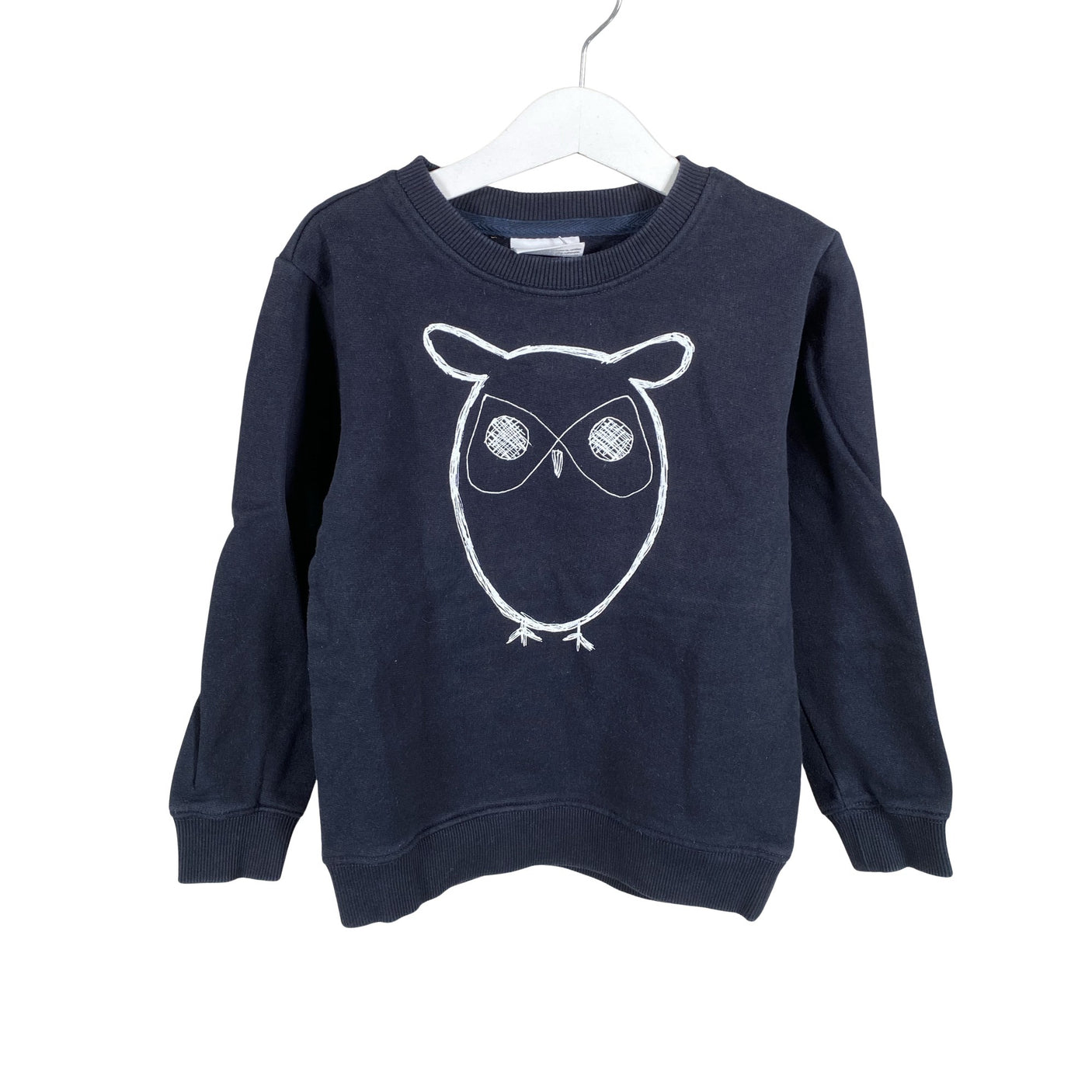 Unisex Knowledge Cotton Apparel - Collegepaita, koko 110 - 116 - Musta (1)