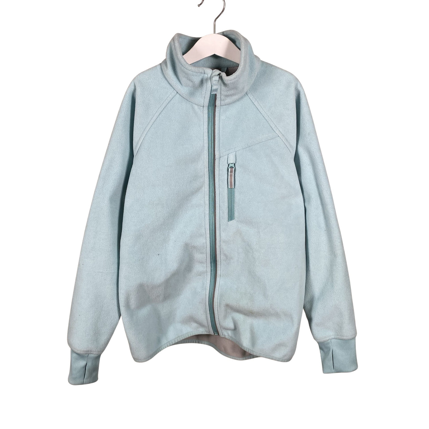 Unisex Polarn O. Pyret - Windfleecetakki, koko 146 - 152 - Turkoosi (1)