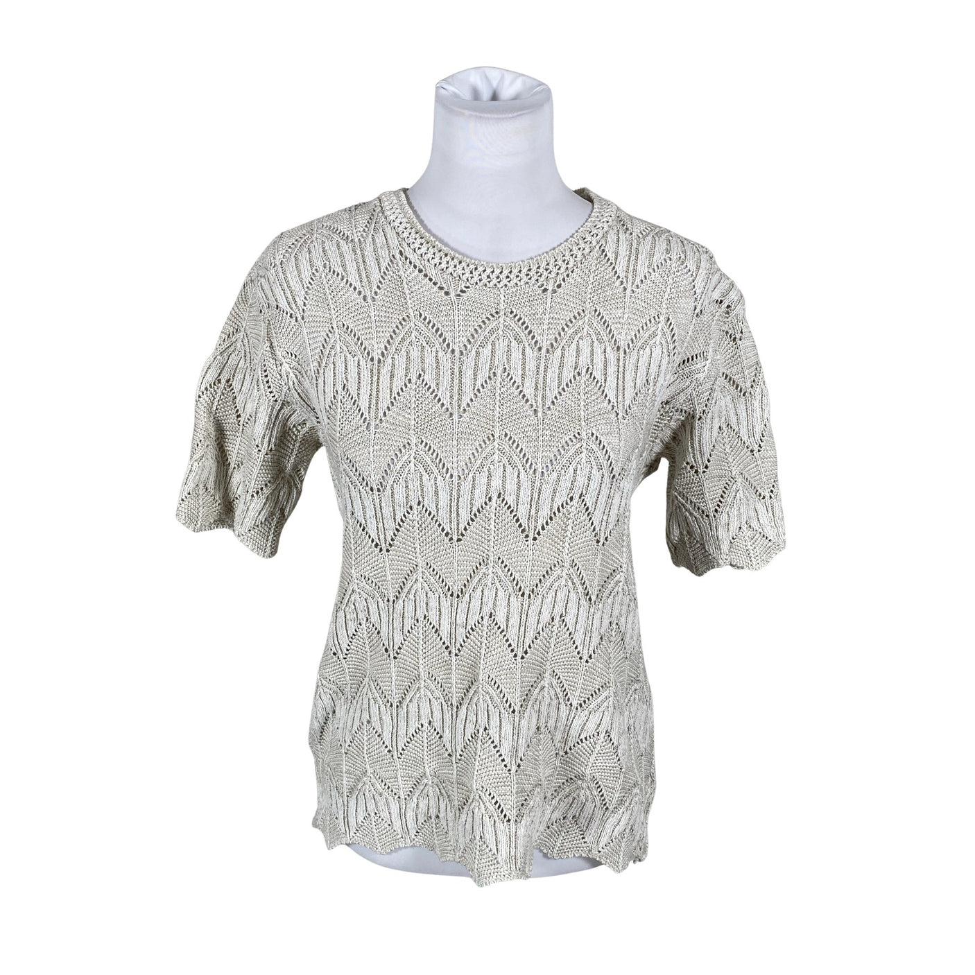 Naisten Handmade - Neulepaita, koko 38 - Beige (1)