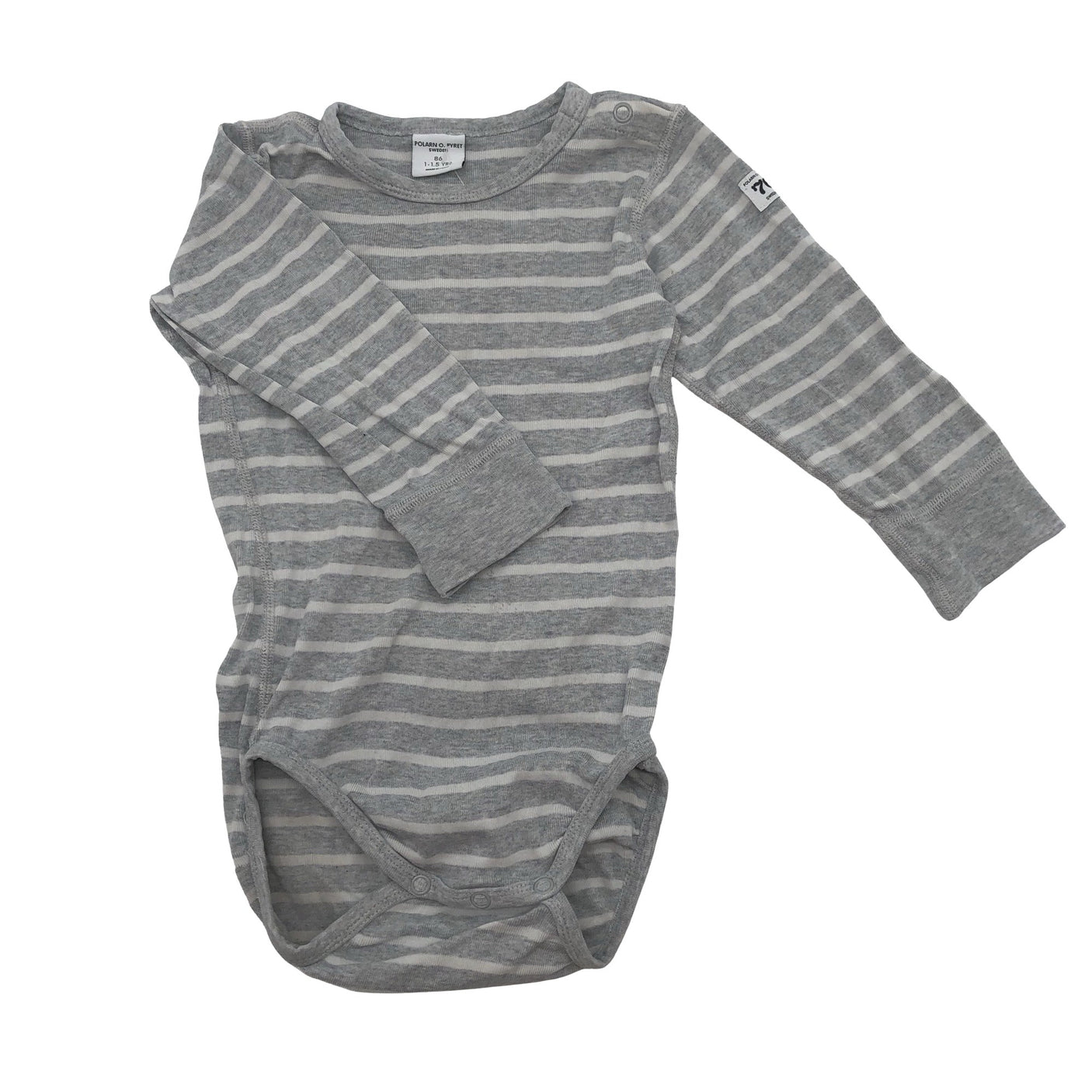 Unisex Polarn O. Pyret - Body, koko 80 - 86 - Harmaa (1)