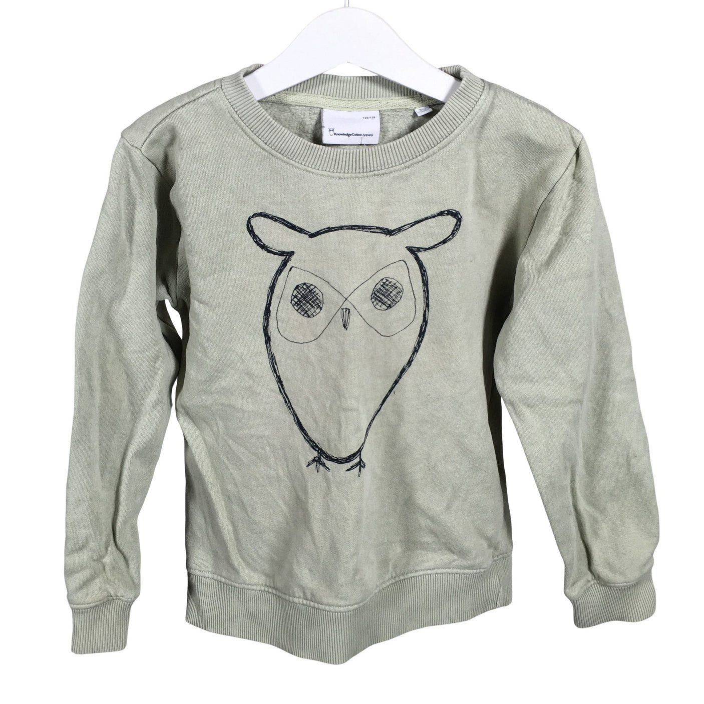 Unisex Knowledge Cotton Apparel - Collegepaita, koko 122 - 128 - Vihreä (1)