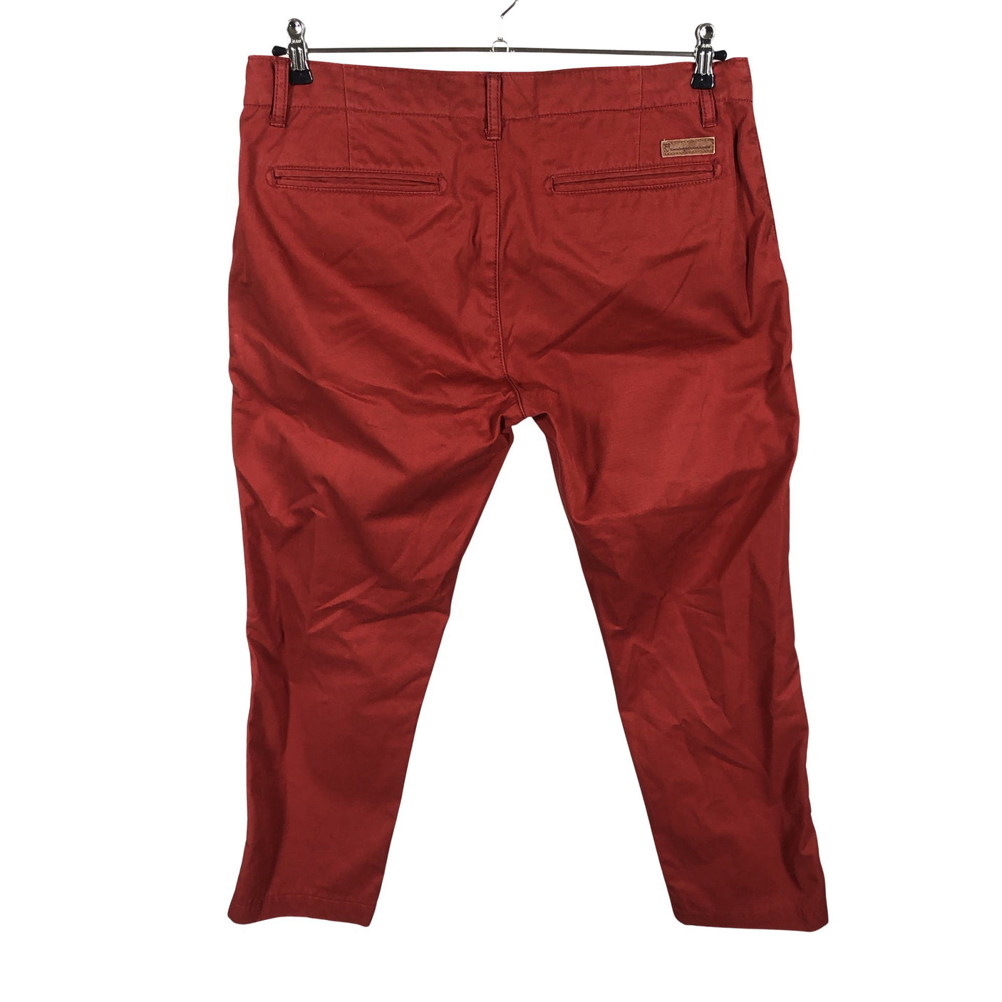 Miesten Knowledge Cotton Apparel - Chinot, koko W34 - Punainen (2)