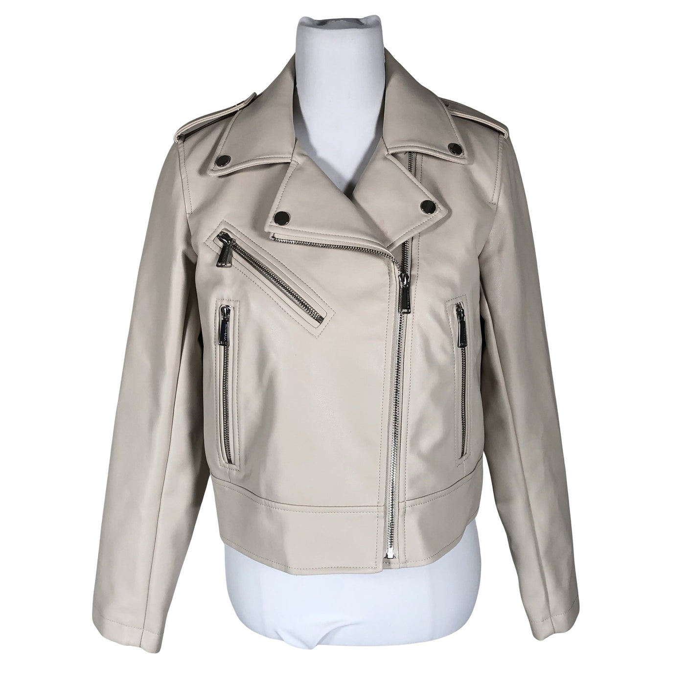Naisten BCBGeneration - Nahkatakki, koko 36 - Beige (1)