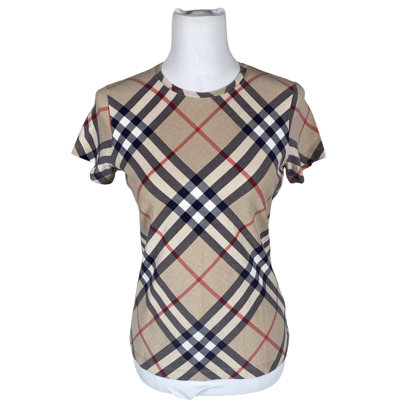 Naisten Burberry - T-paita, koko 38 - Beige (1)