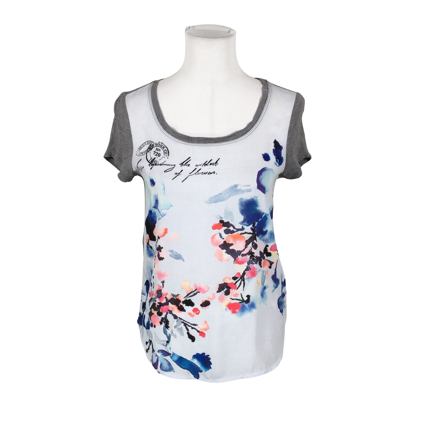 Naisten Abercrombie&Fitch - T-paita, koko 34 - Harmaa (1)